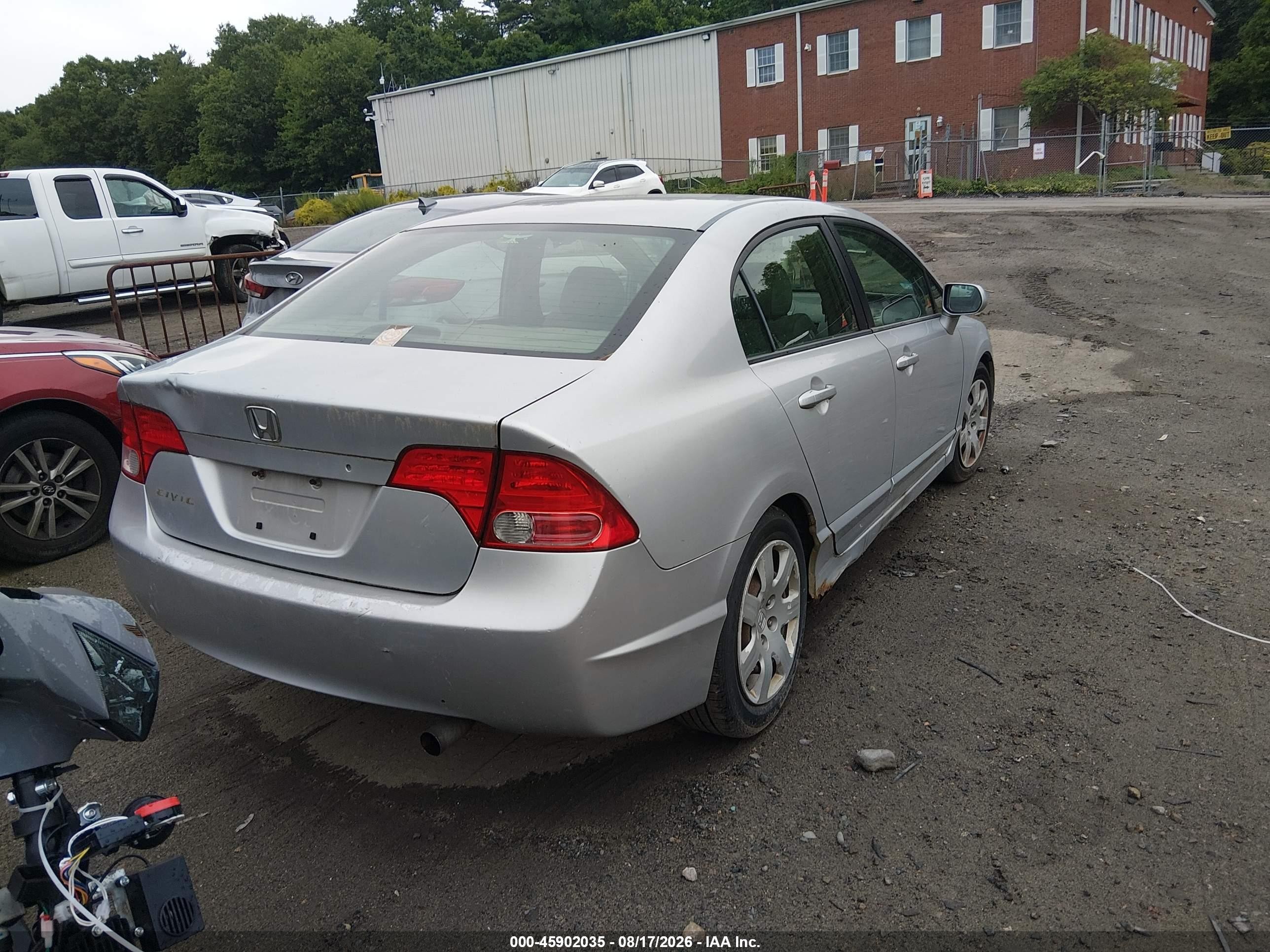 2007 Honda Civic Lx Silver vin: 1HGFA15537L052377