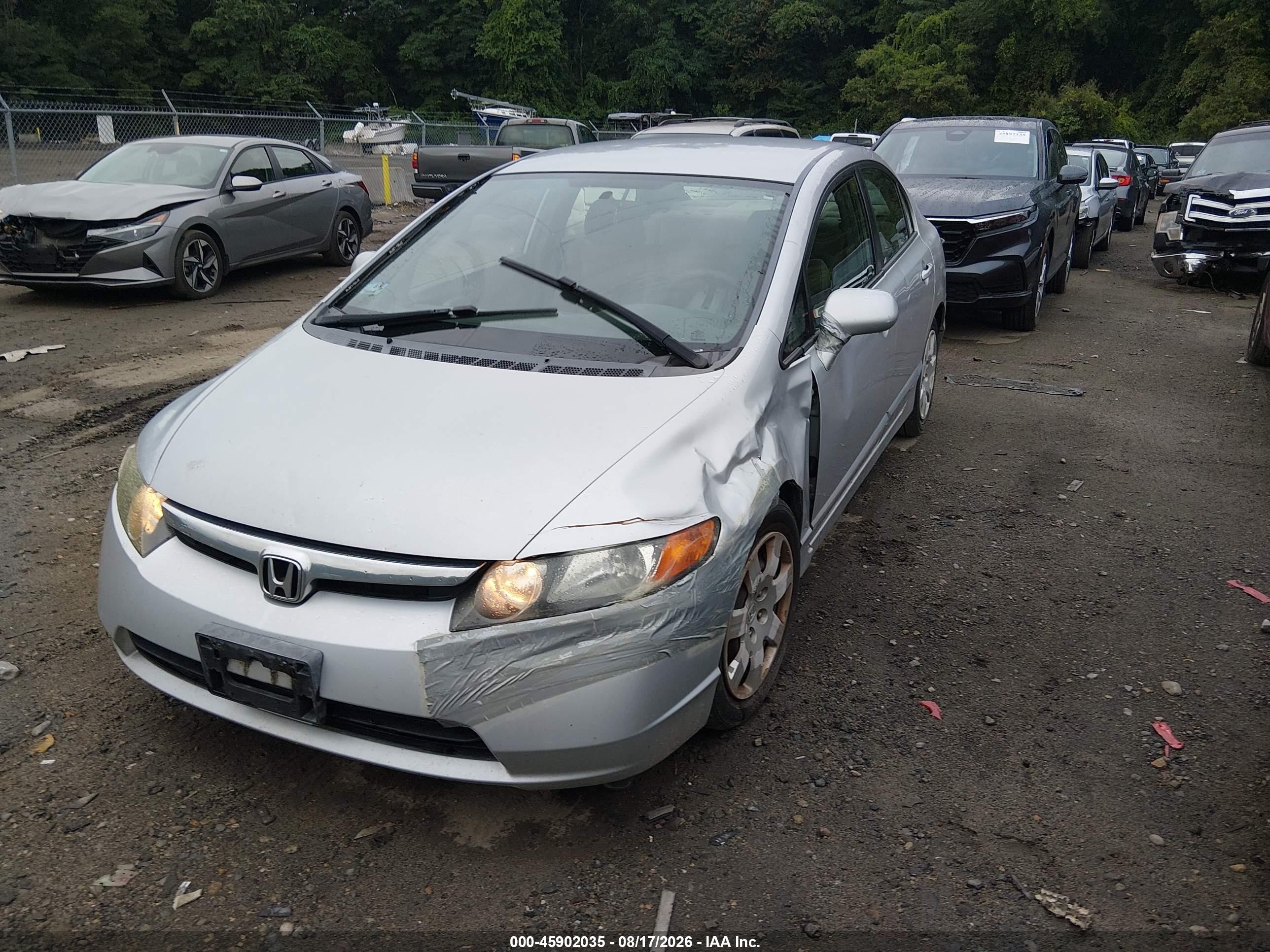 2007 Honda Civic Lx Silver vin: 1HGFA15537L052377
