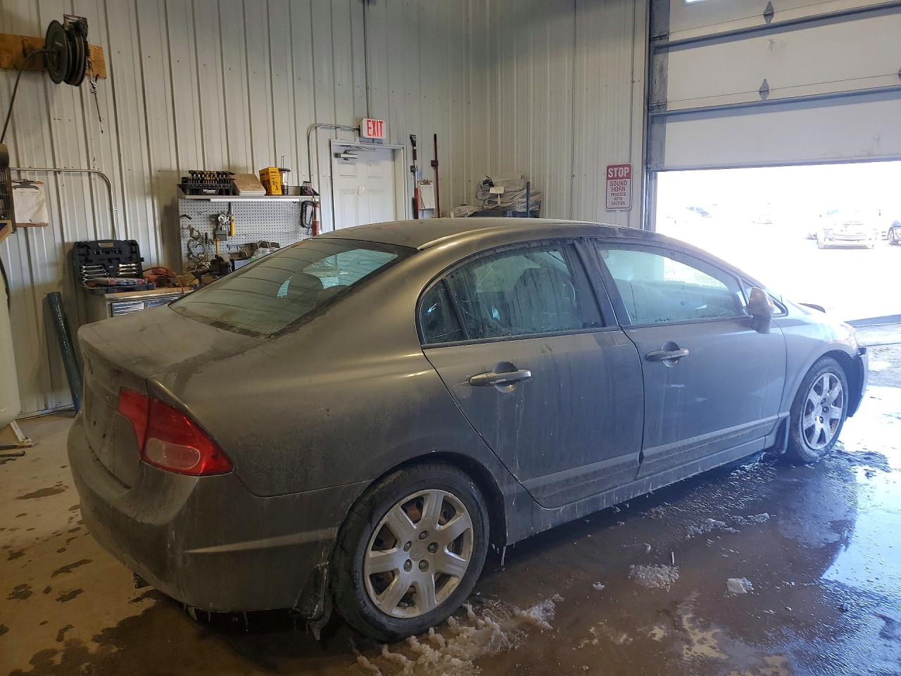 2007 Honda Civic Lx Gray vin: 1HGFA15537L125151