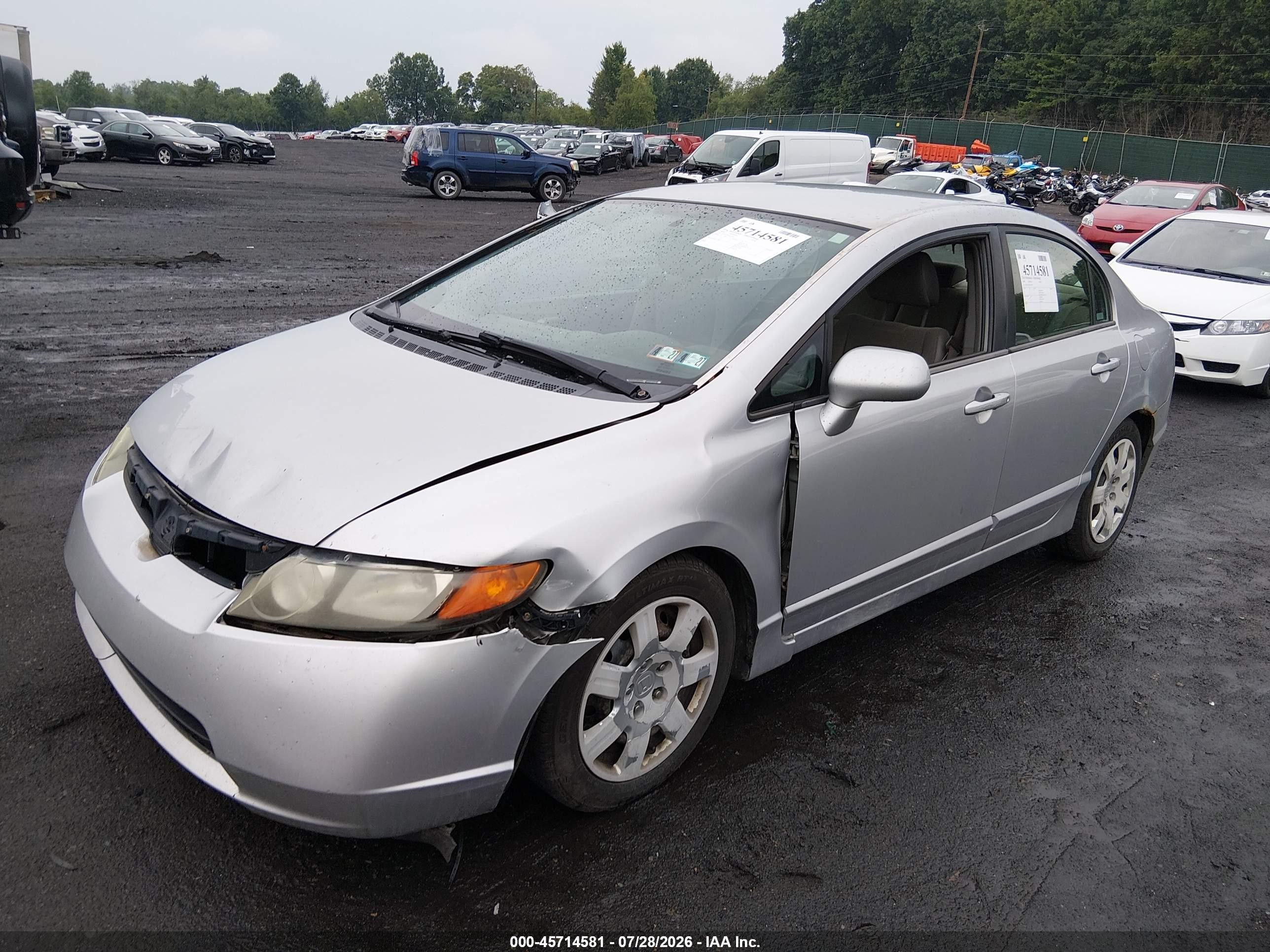 2006 Honda Civic Lx Silver vin: 1HGFA15546L120555