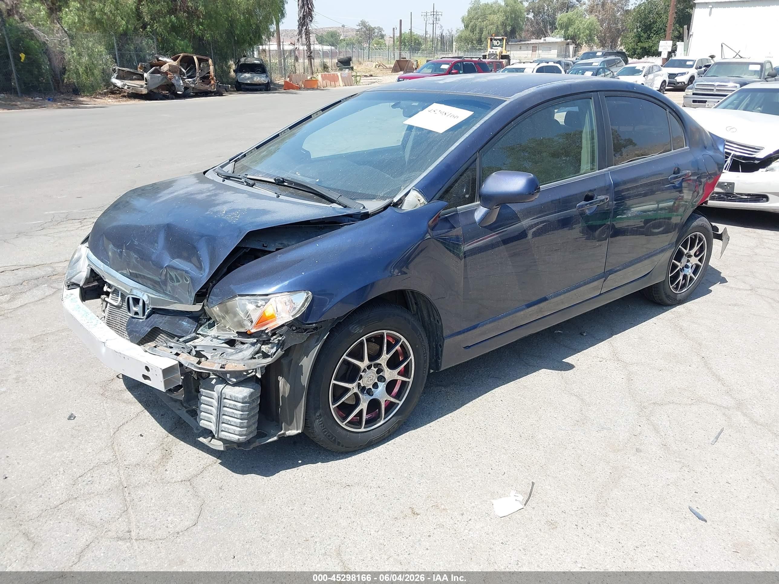 2007 Honda Civic Lx Blue vin: 1HGFA15547L075828