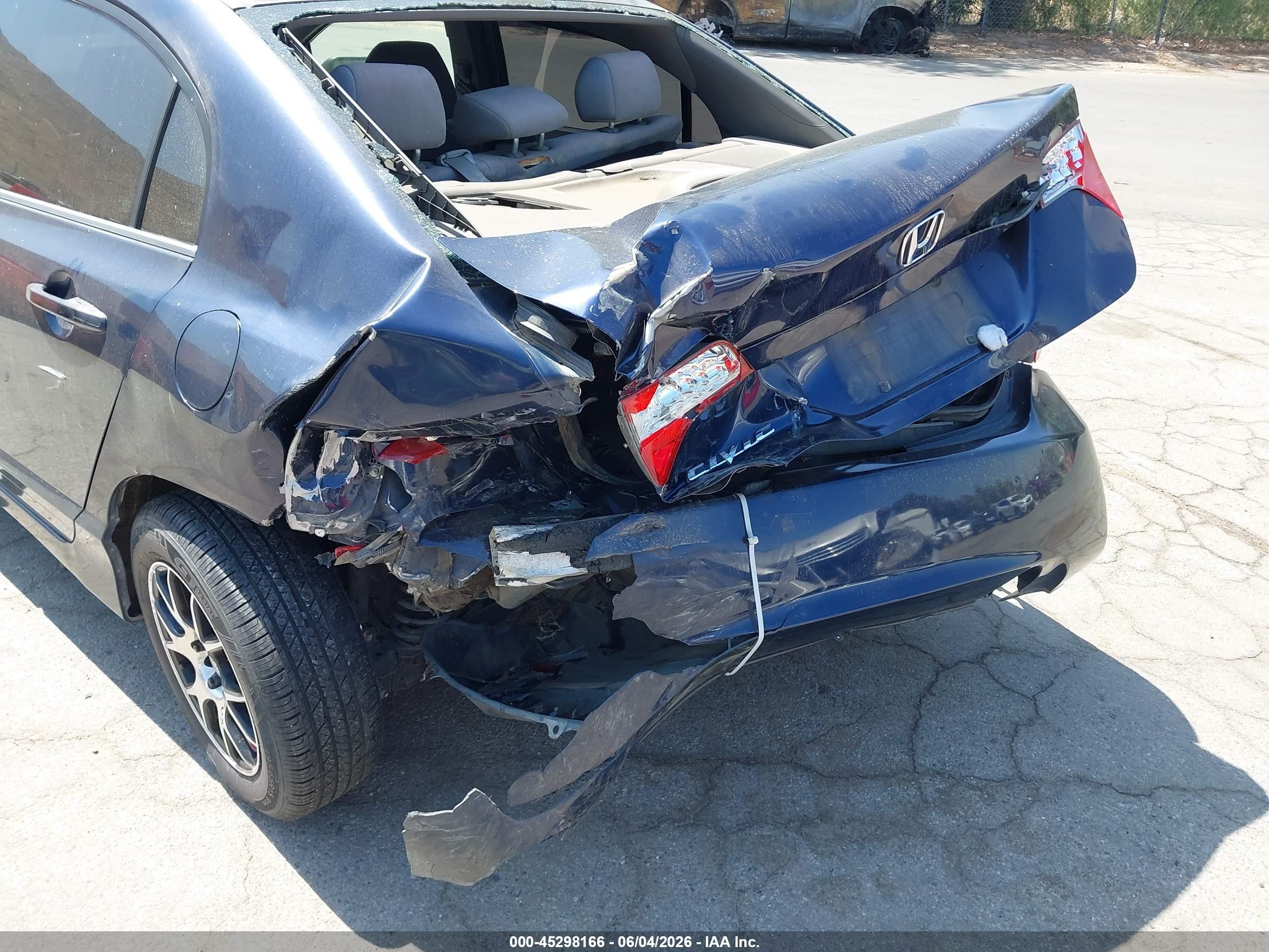 2007 Honda Civic Lx Blue vin: 1HGFA15547L075828