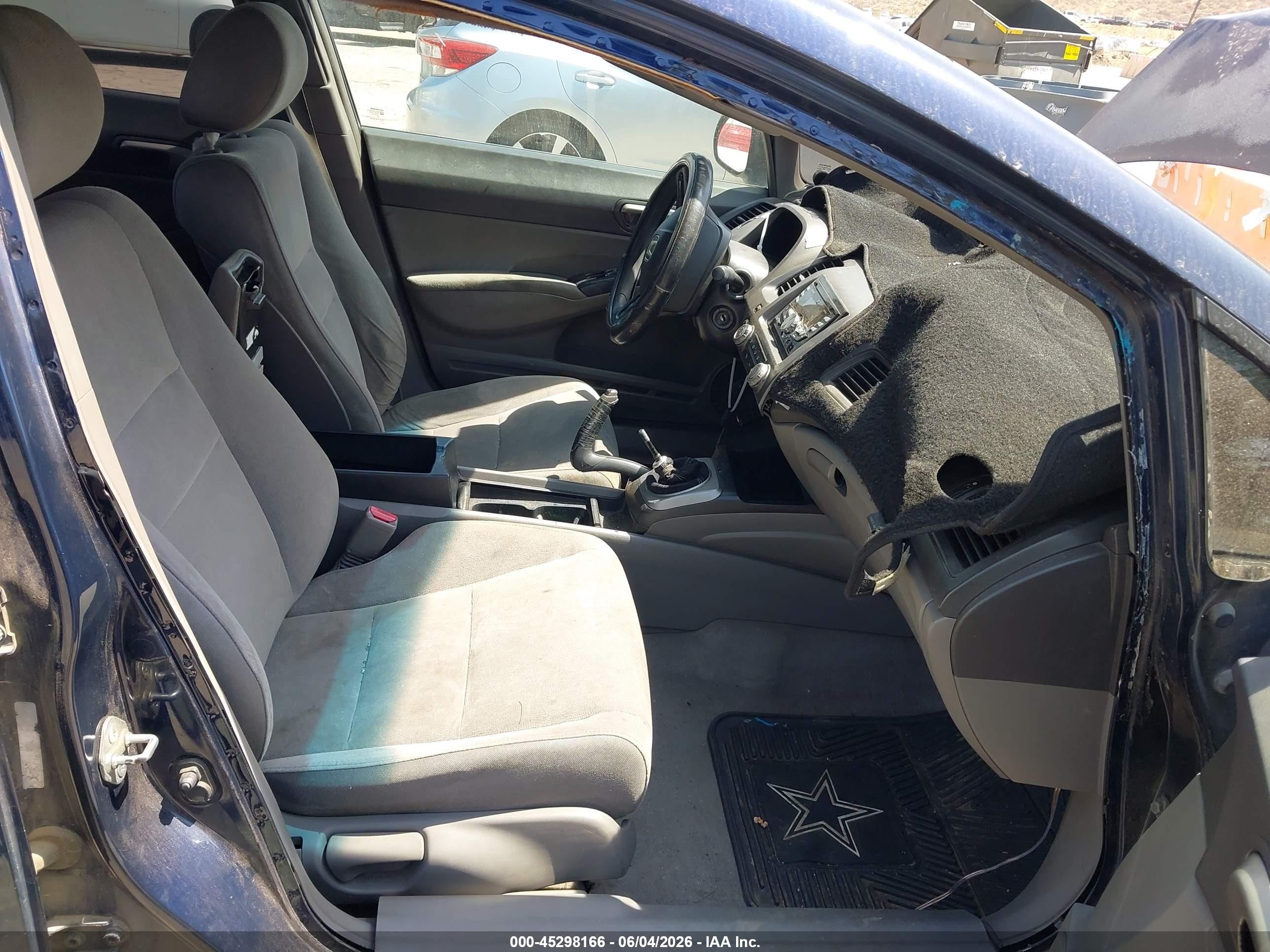 2007 Honda Civic Lx Blue vin: 1HGFA15547L075828