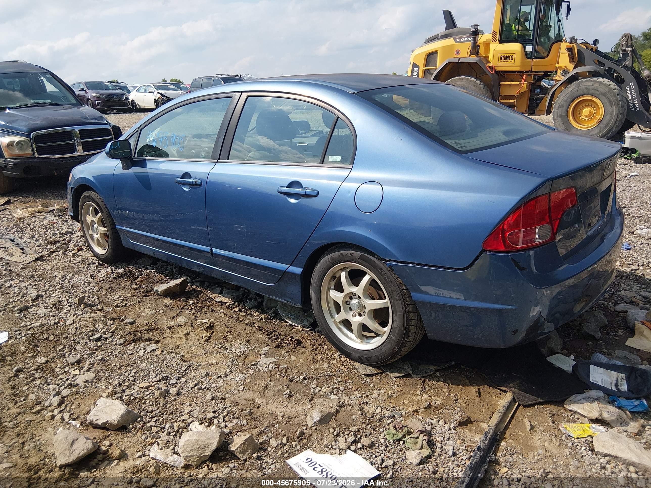 2007 Honda Civic Lx Синий vin: 1HGFA15547L100310