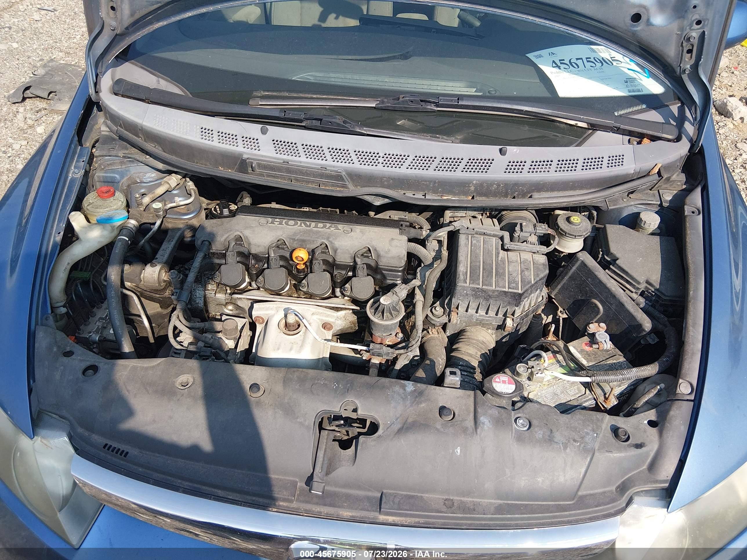 2007 Honda Civic Lx Синий vin: 1HGFA15547L100310