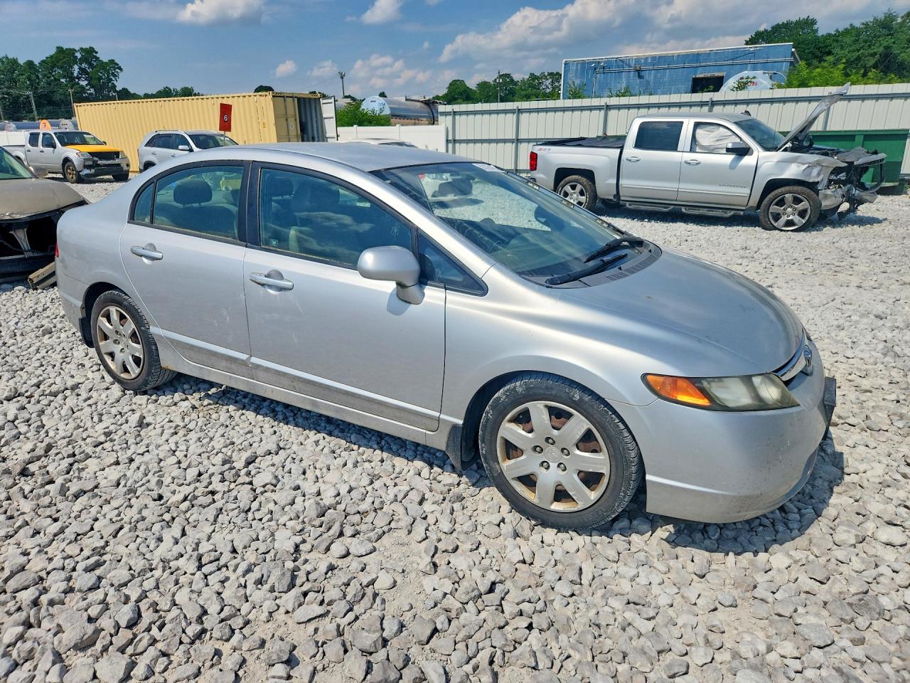 2007 Honda Civic Lx Silver vin: 1HGFA15547L113073