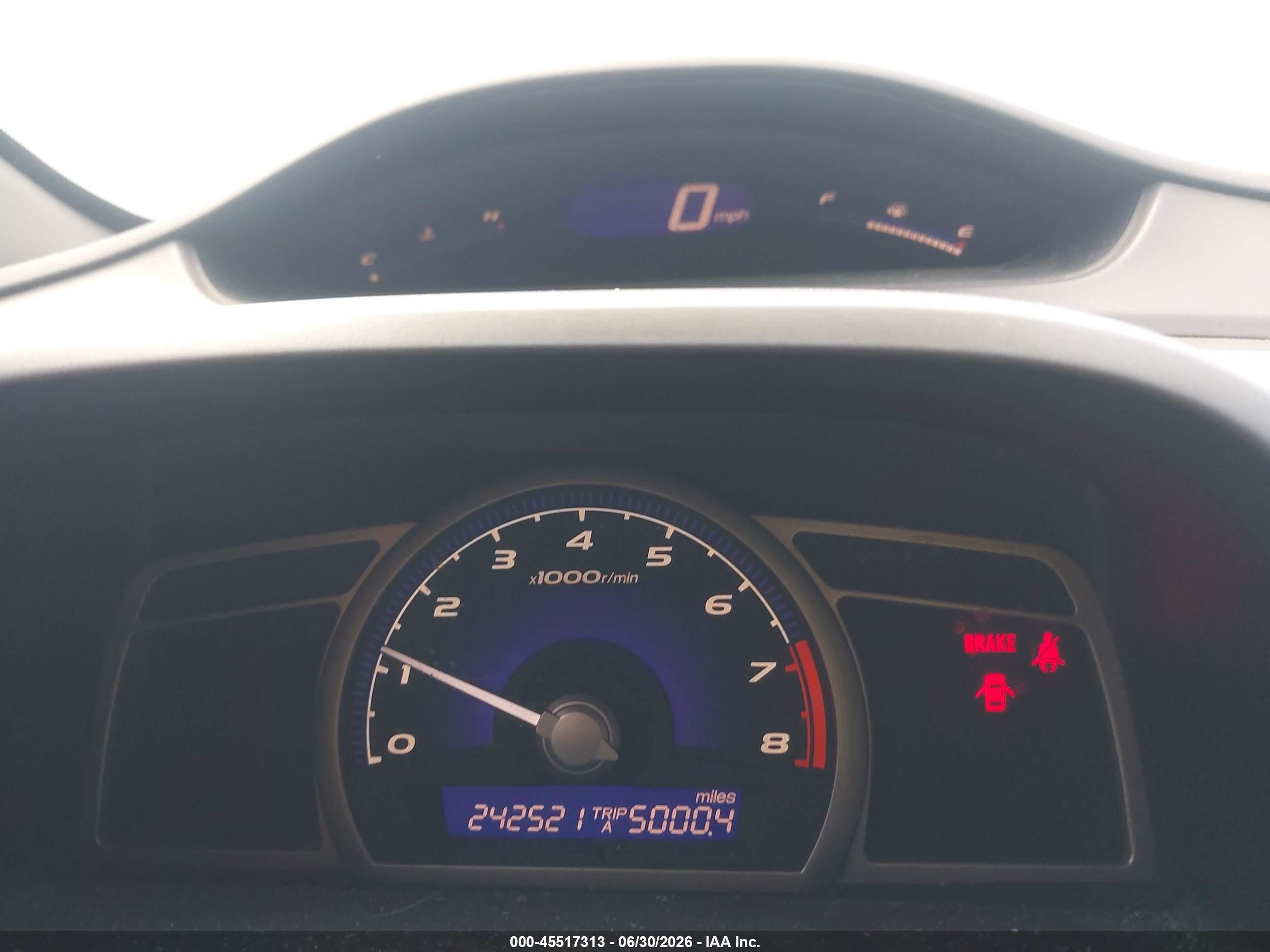 2009 Honda Civic Lx Blue vin: 1HGFA15549L000338