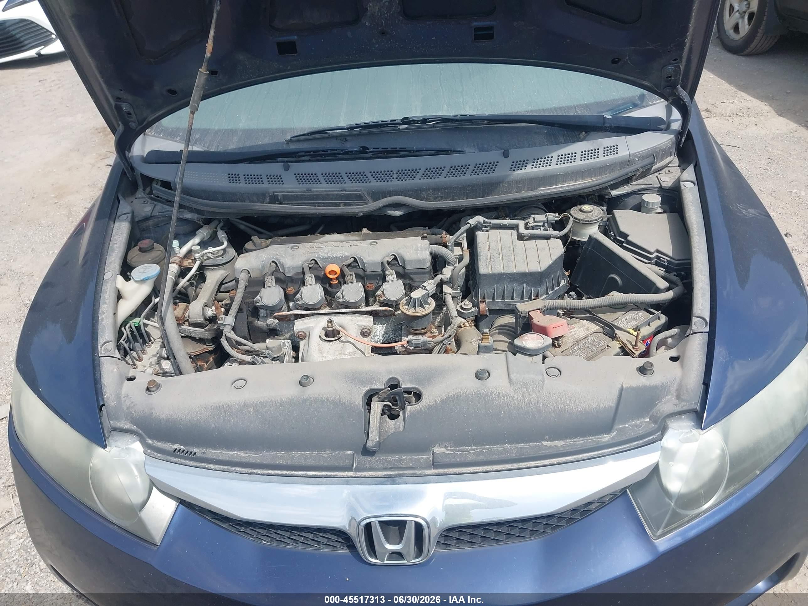 2009 Honda Civic Lx Blue vin: 1HGFA15549L000338