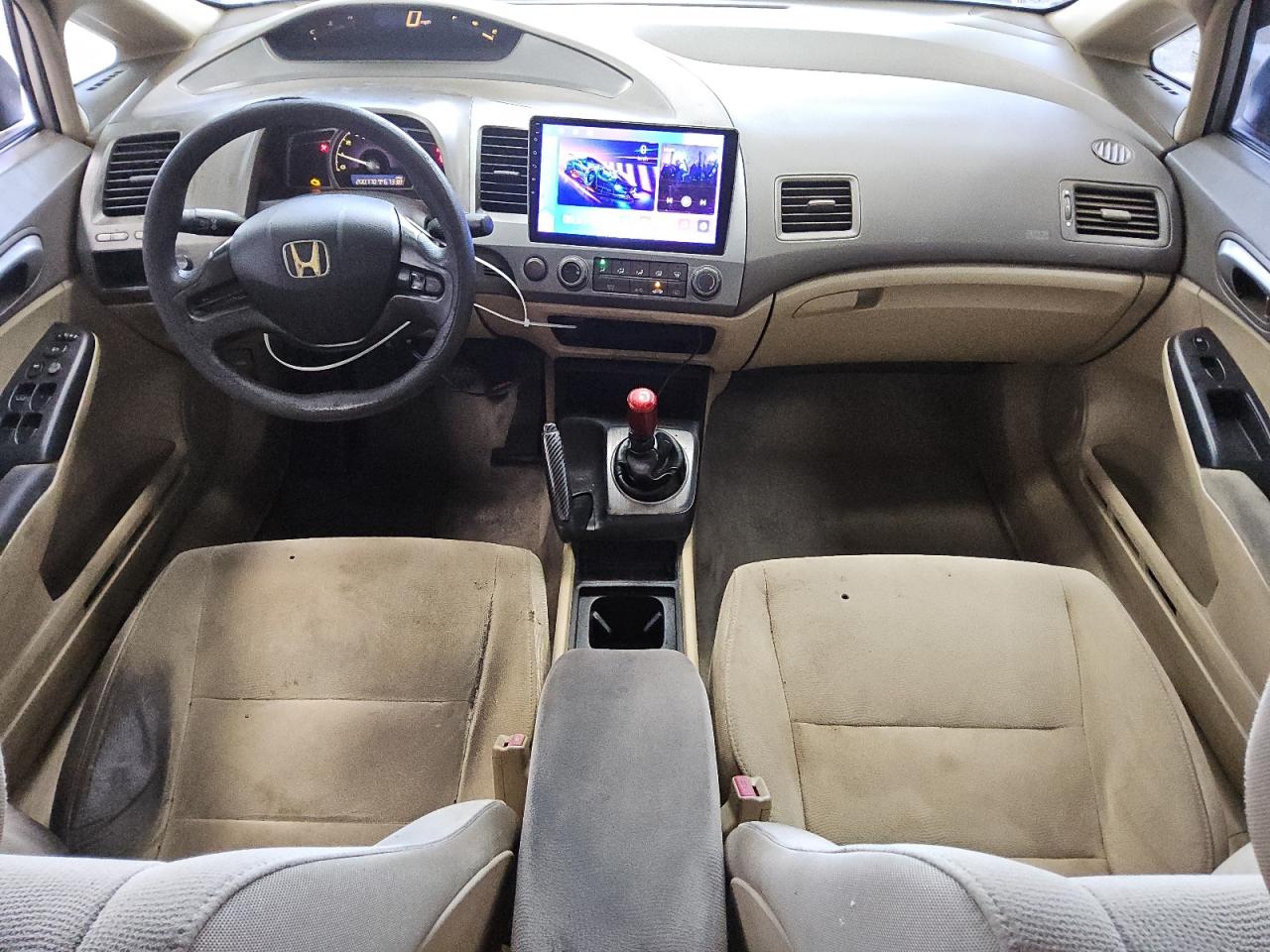 2006 Honda Civic Lx Tan vin: 1HGFA15556L092197 Damage: Left Front Seat, Burn Hole, 3 To 4 Inches