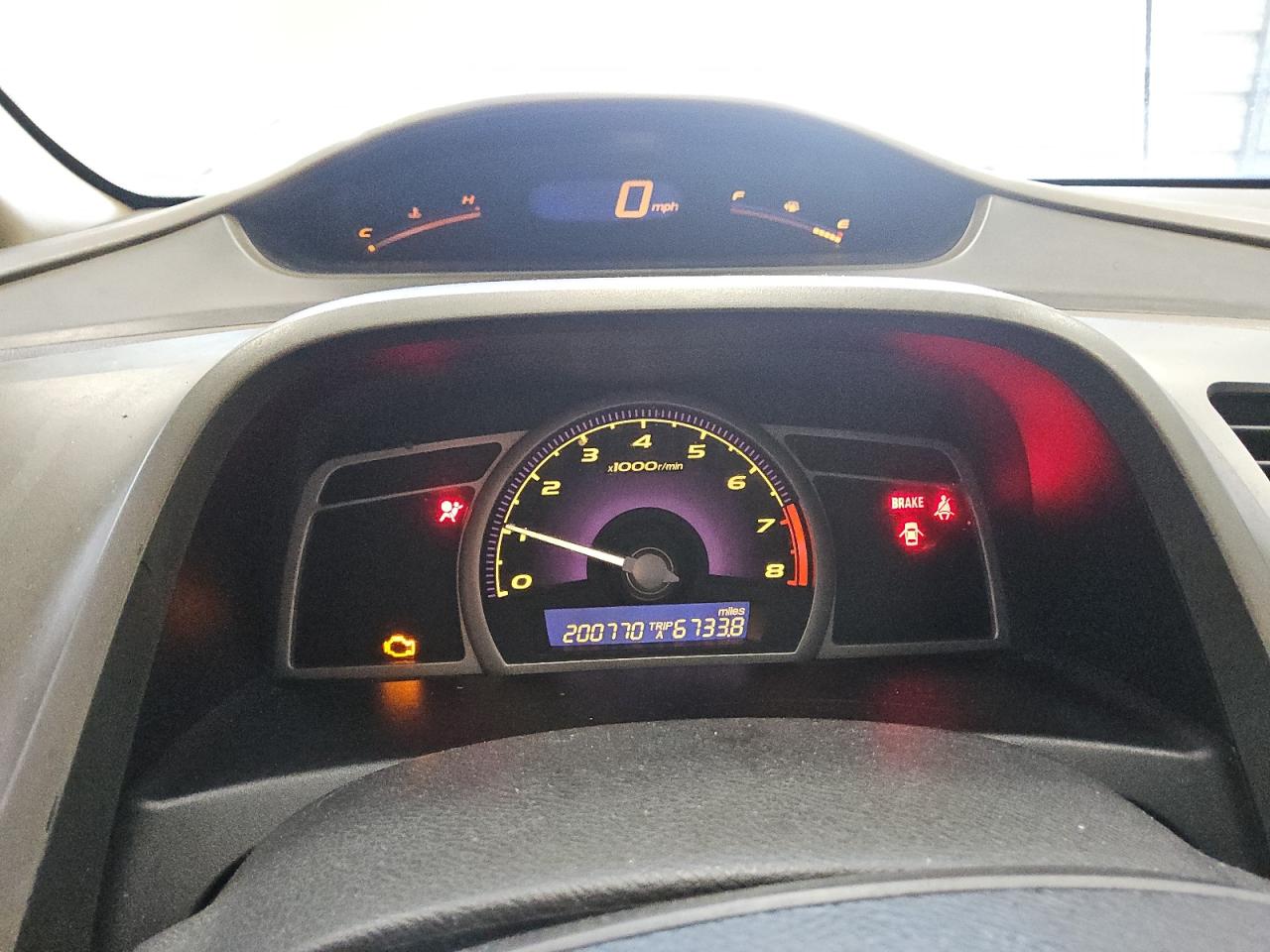 2006 Honda Civic Lx Tan vin: 1HGFA15556L092197 Damage: Warning Light - Engine, On, Unacceptable