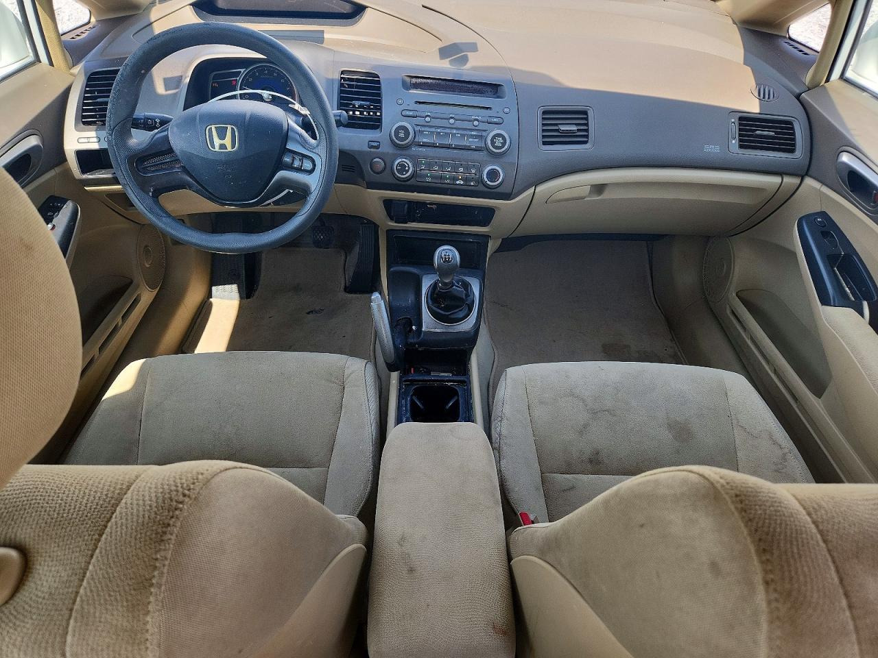 2007 Honda Civic Lx White vin: 1HGFA15557L108299