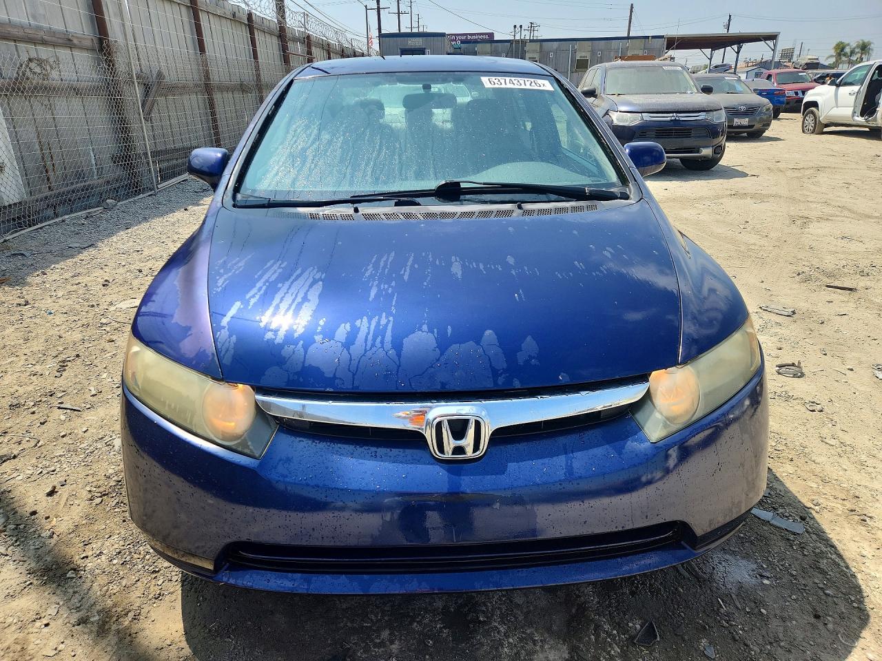2008 Honda Civic Lx Blue vin: 1HGFA15558L012545