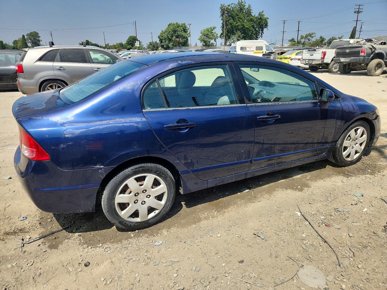 2008 Honda Civic Lx Blue vin: 1HGFA15558L012545