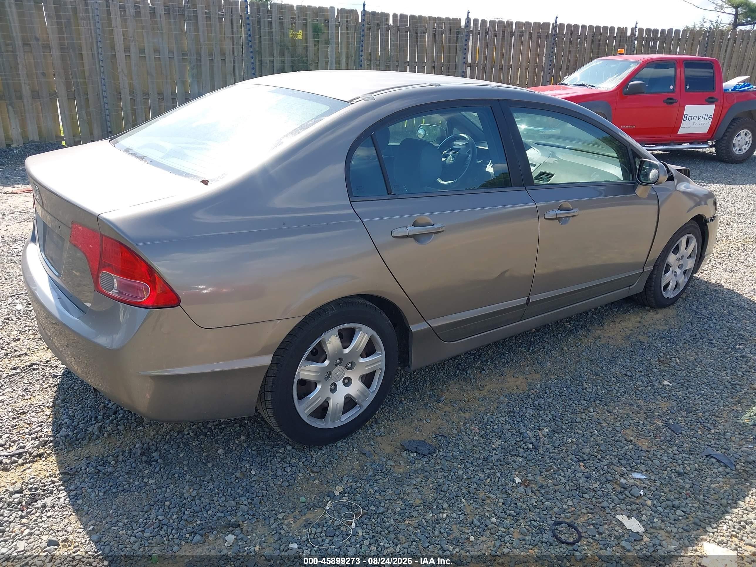 2007 Honda Civic Lx Gray vin: 1HGFA15567L140520