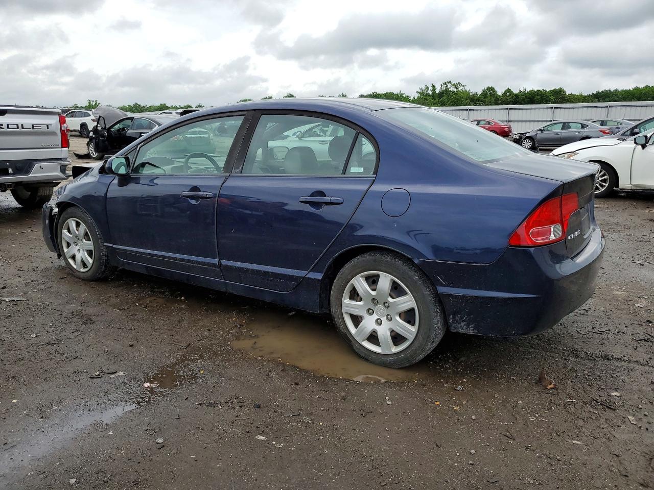2008 Honda Civic Lx Blue vin: 1HGFA15568L024493