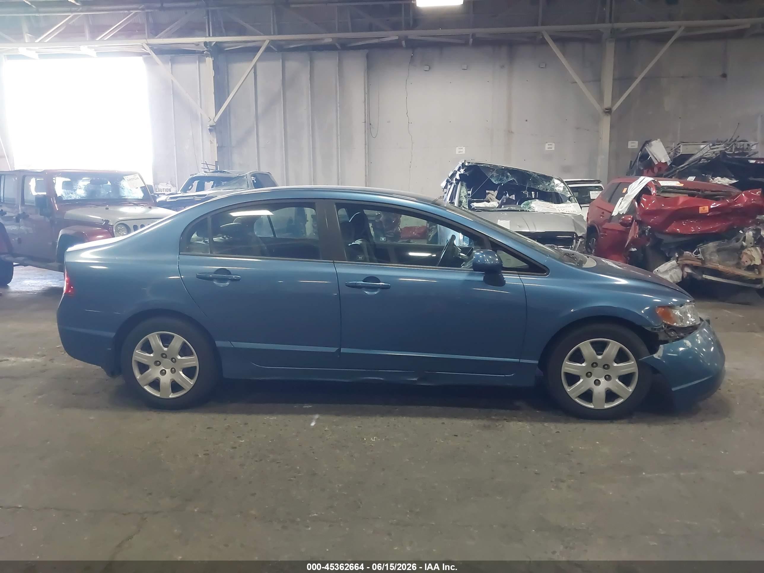 2008 Honda Civic Lx Синий vin: 1HGFA15568L100651