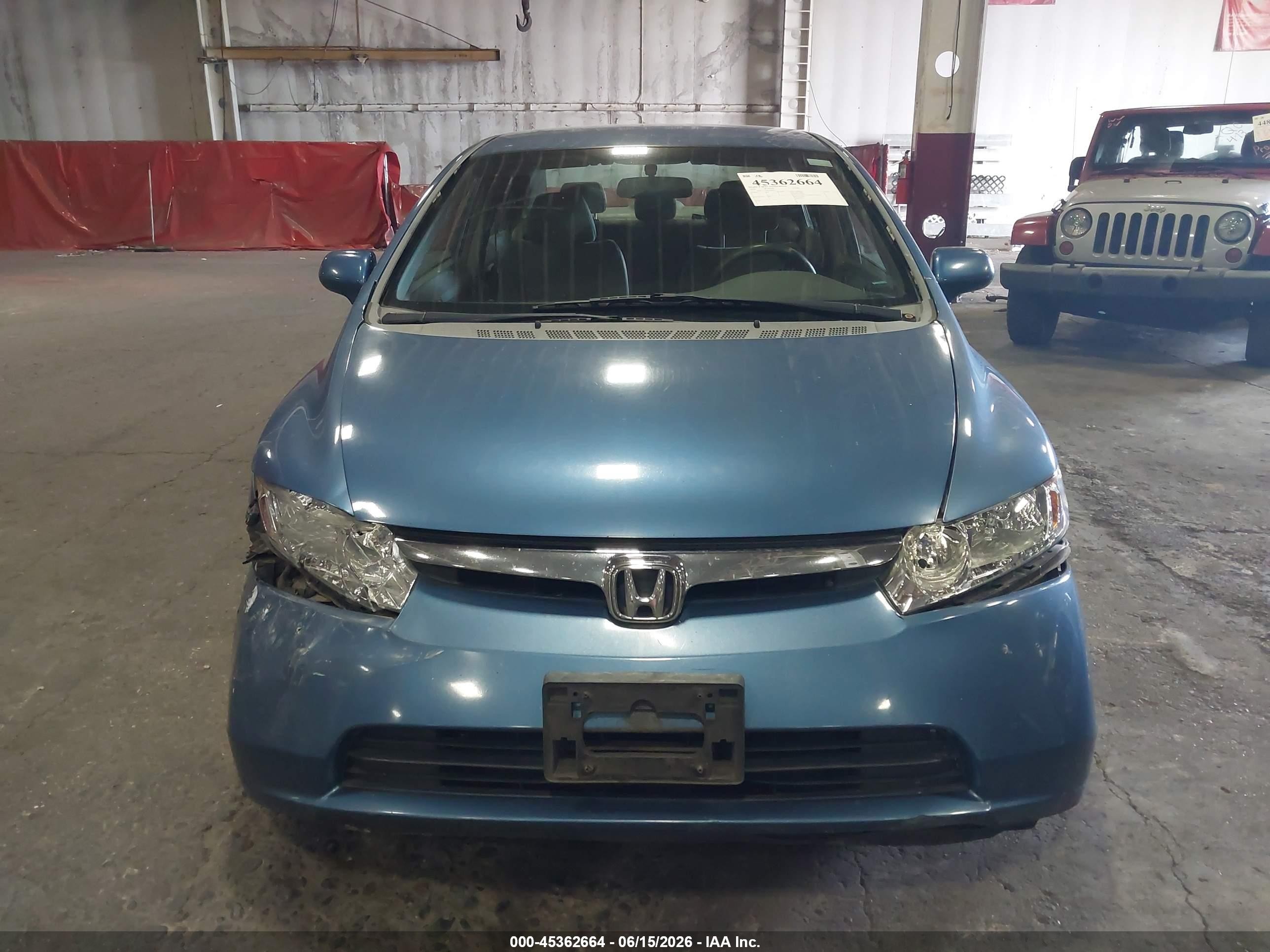 2008 Honda Civic Lx Синий vin: 1HGFA15568L100651