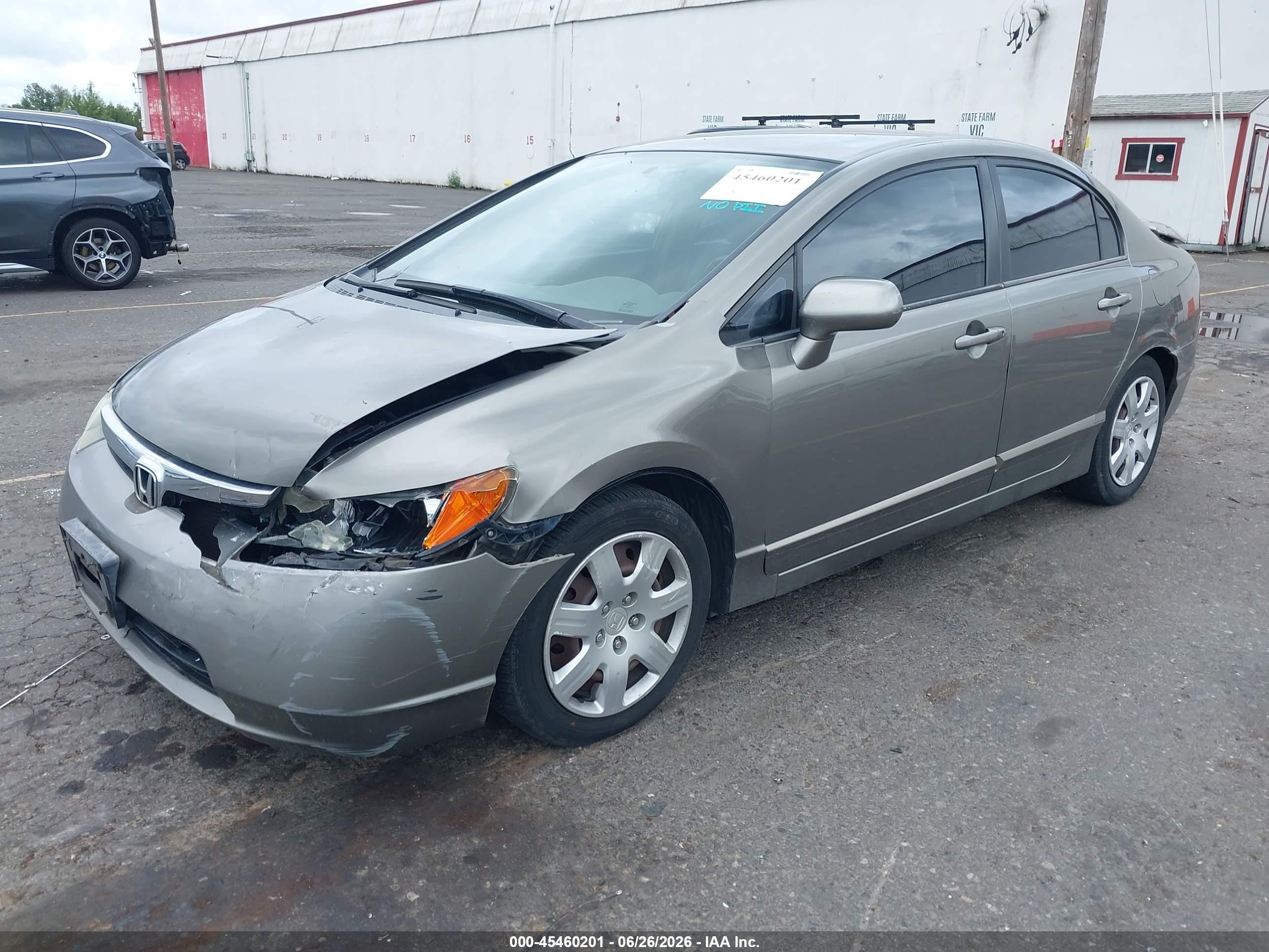 2006 Honda Civic Lx Серый vin: 1HGFA15576L121778