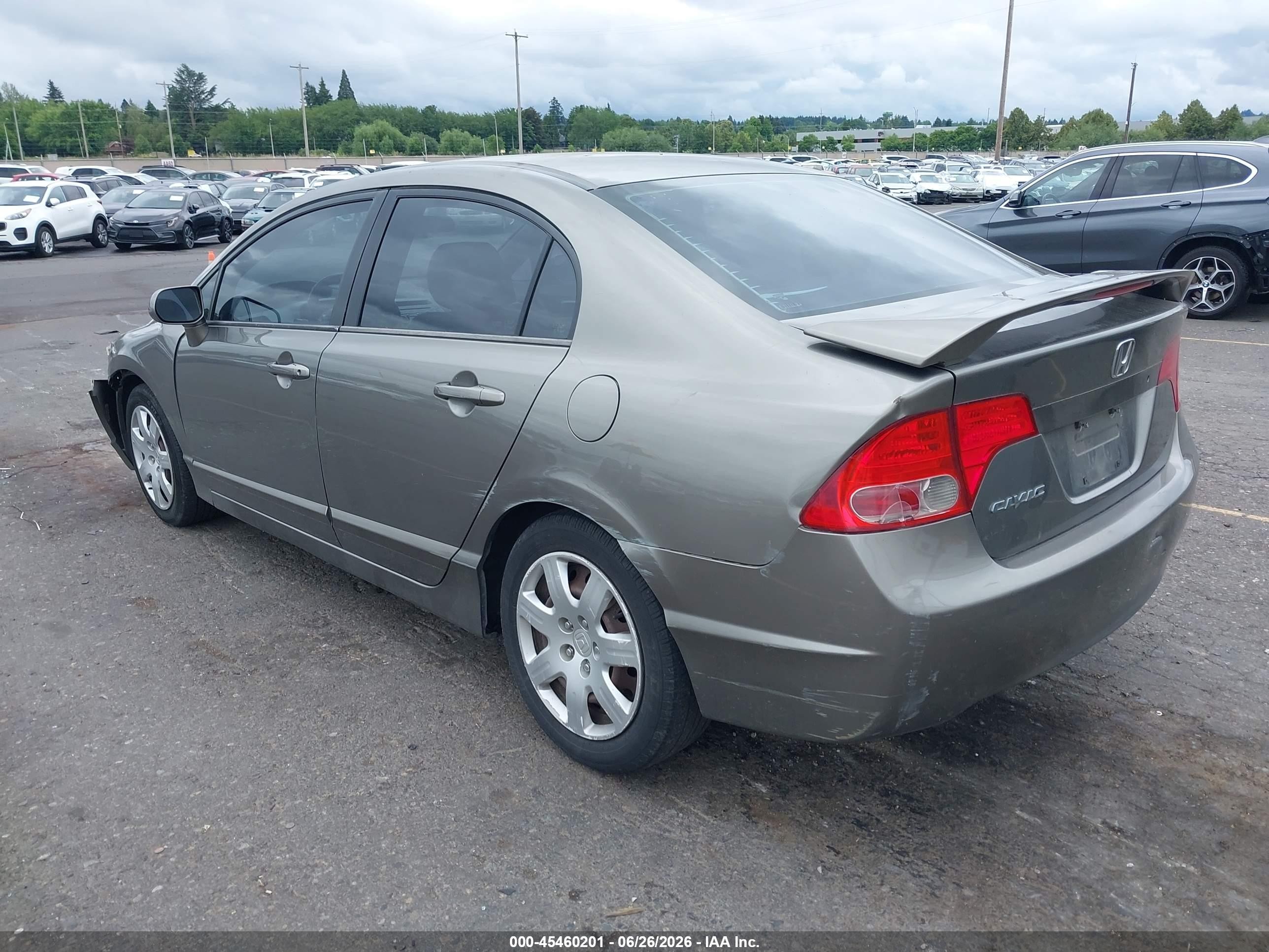 2006 Honda Civic Lx Серый vin: 1HGFA15576L121778