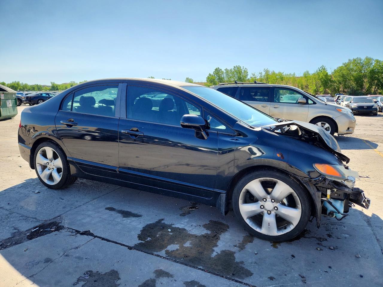 2007 Honda Civic Lx Black vin: 1HGFA15577L143443