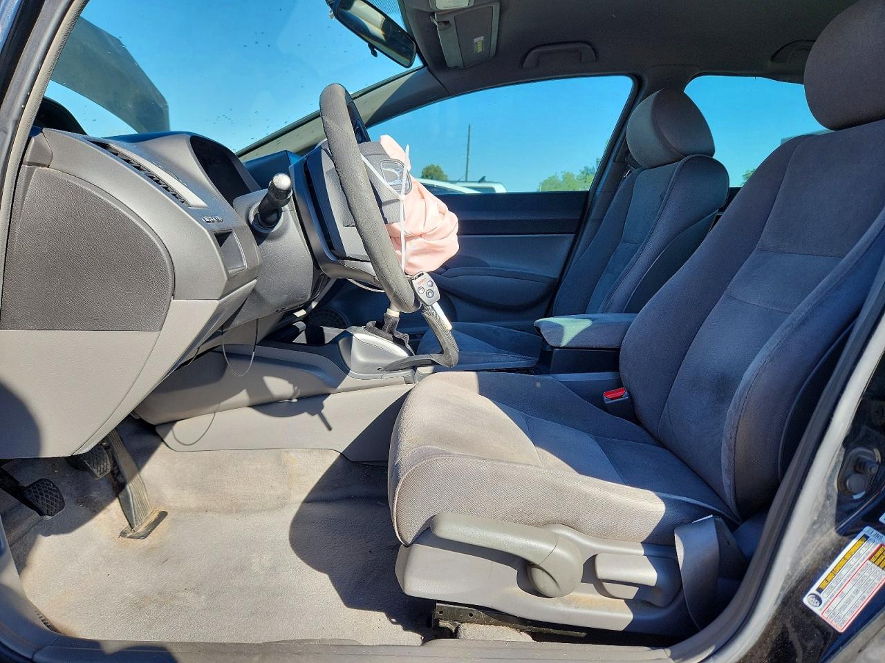 2007 Honda Civic Lx Black vin: 1HGFA15577L143443