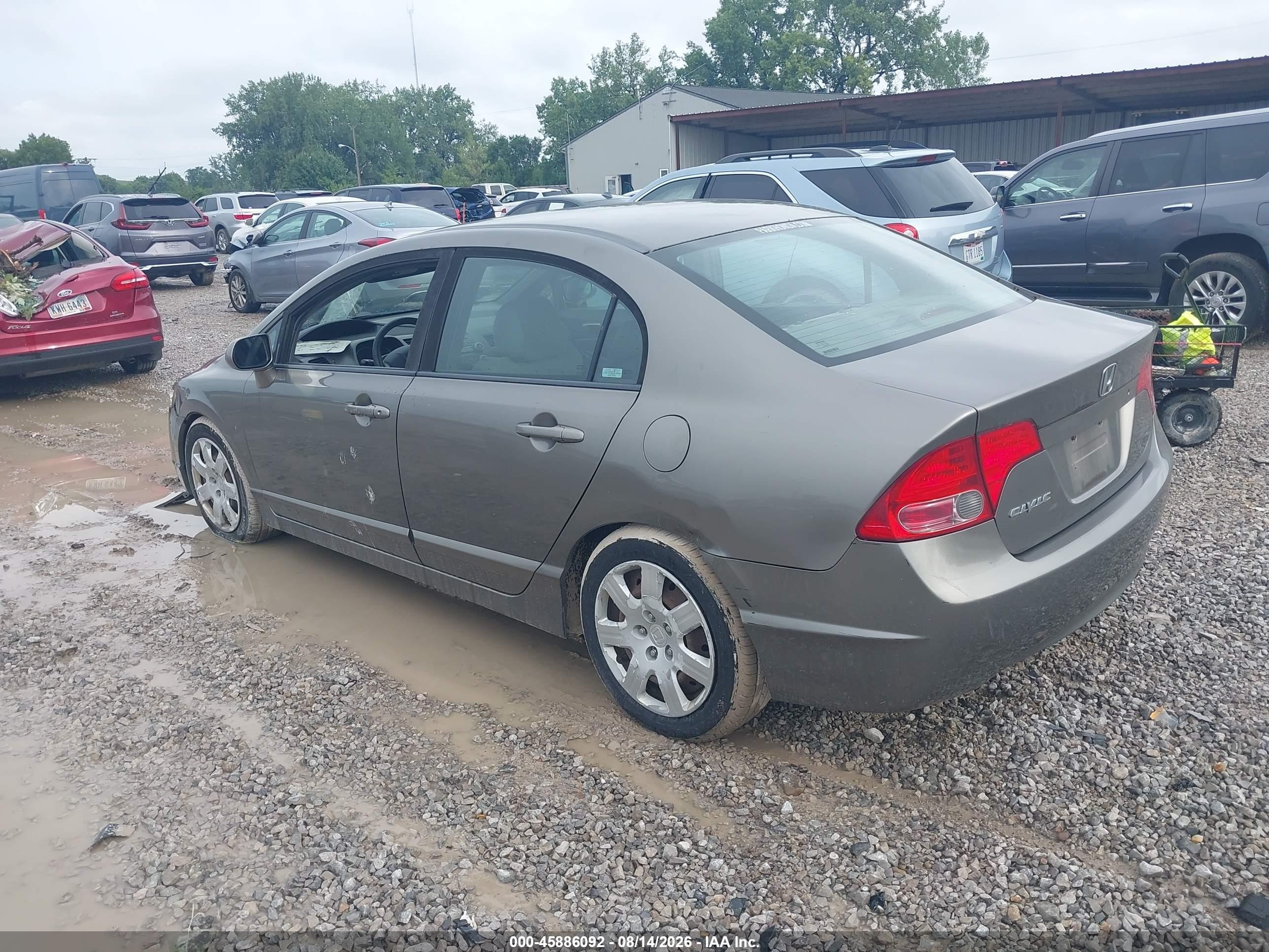 2008 Honda Civic Lx Gray vin: 1HGFA15578L007167