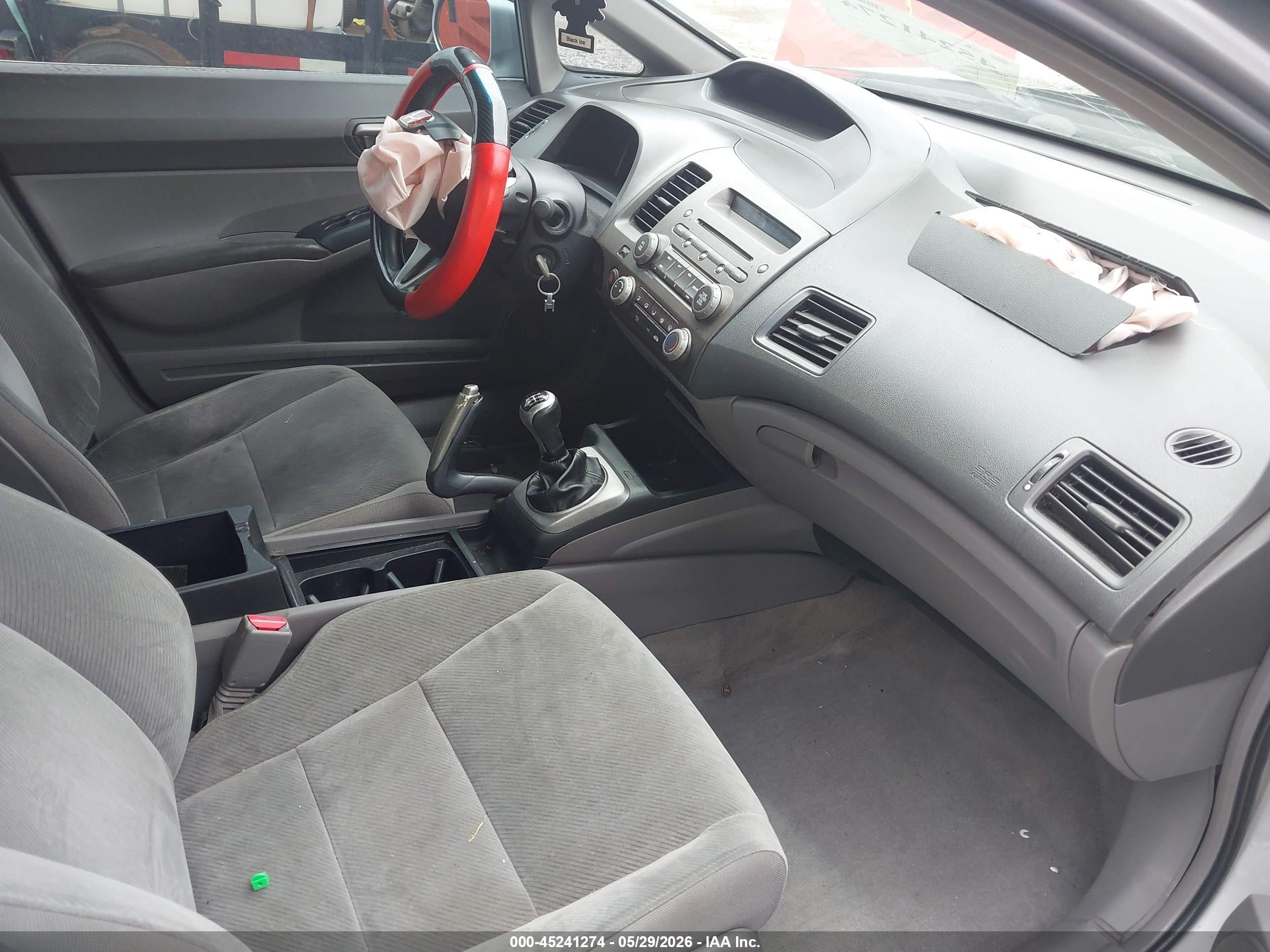 2009 Honda Civic Lx Gray vin: 1HGFA15579L014718