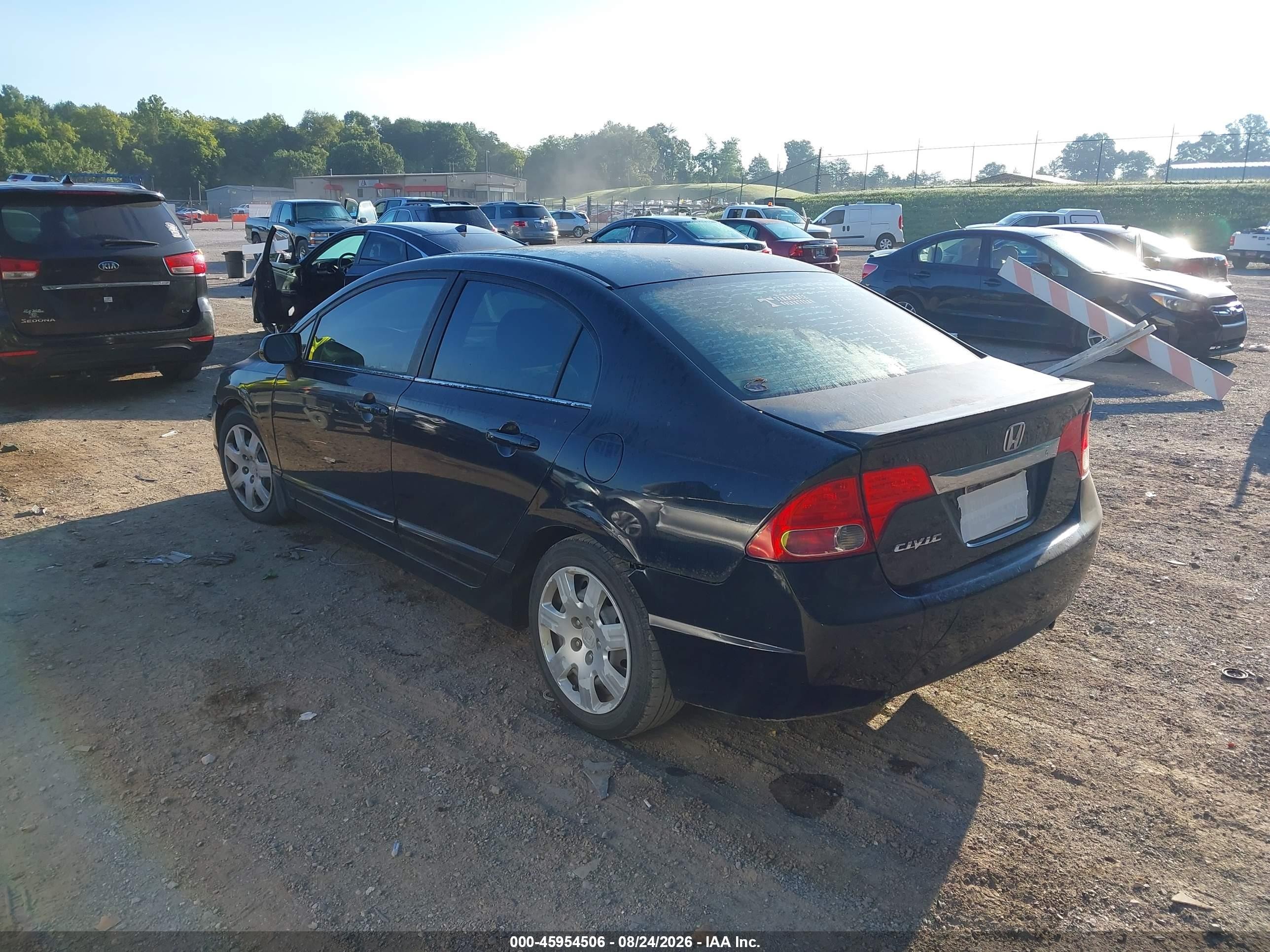 2006 Honda Civic Lx Black vin: 1HGFA15586L118002