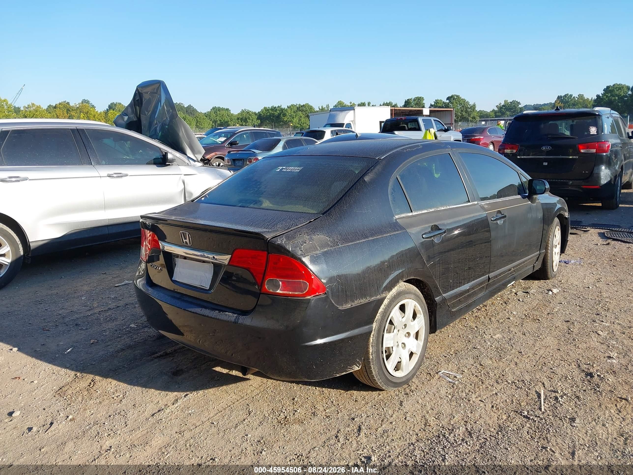 2006 Honda Civic Lx Black vin: 1HGFA15586L118002