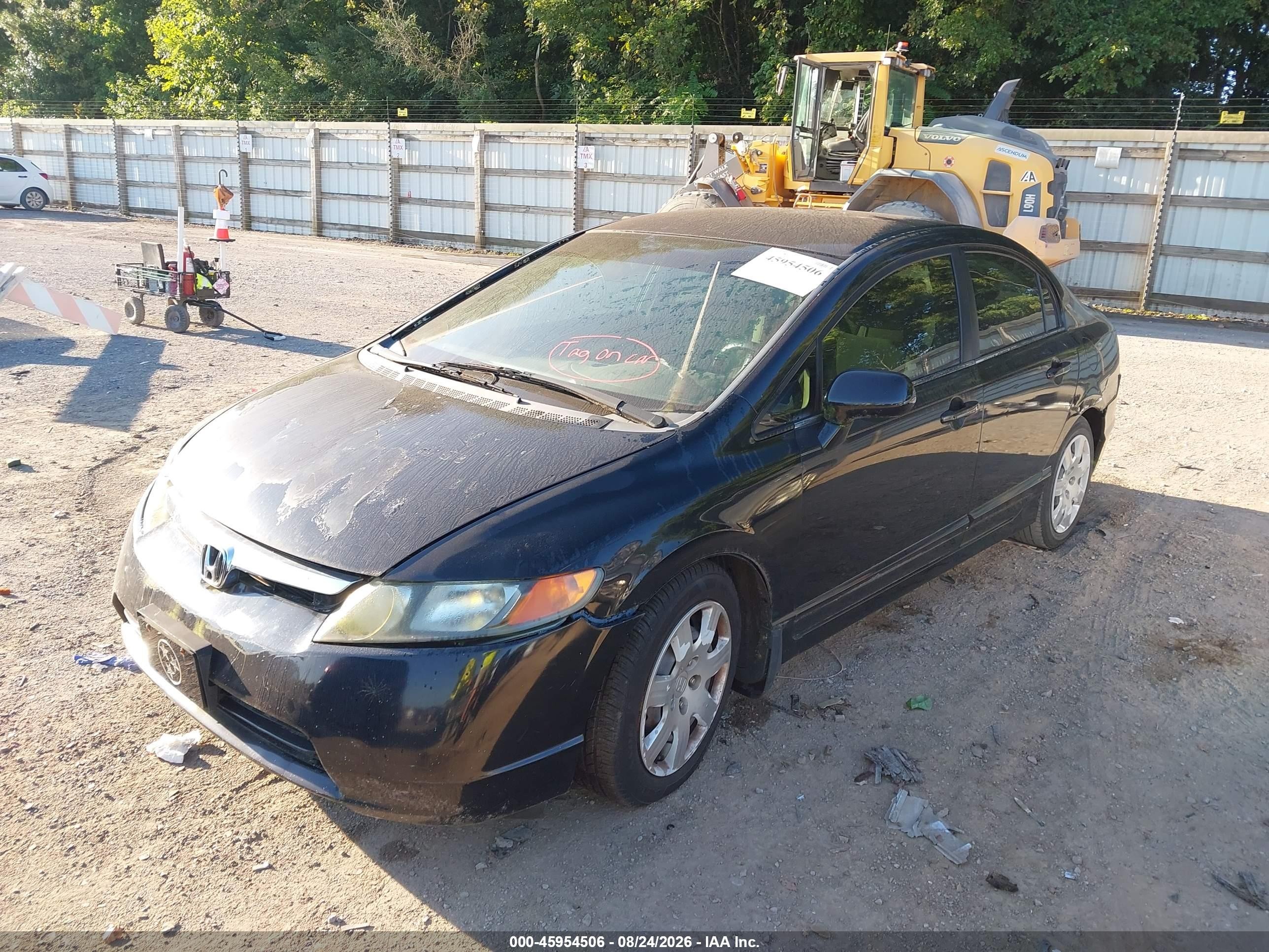 2006 Honda Civic Lx Black vin: 1HGFA15586L118002