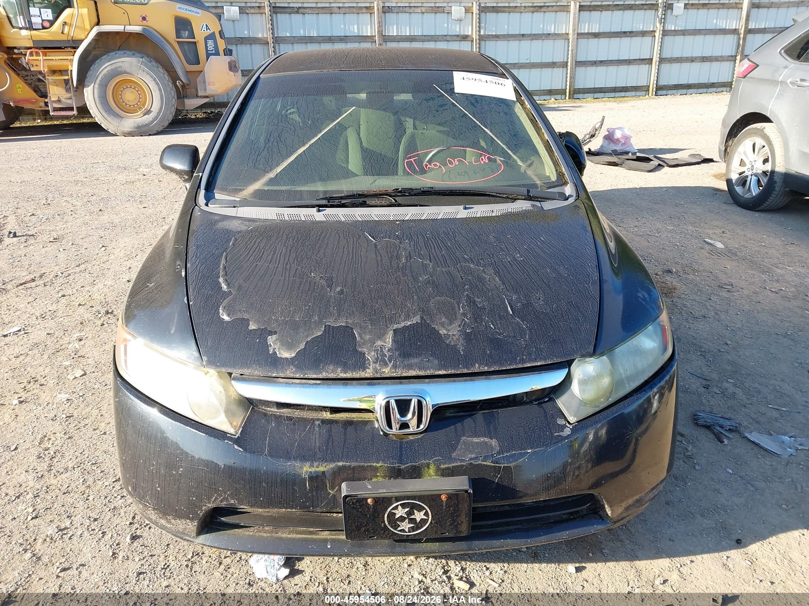 2006 Honda Civic Lx Black vin: 1HGFA15586L118002
