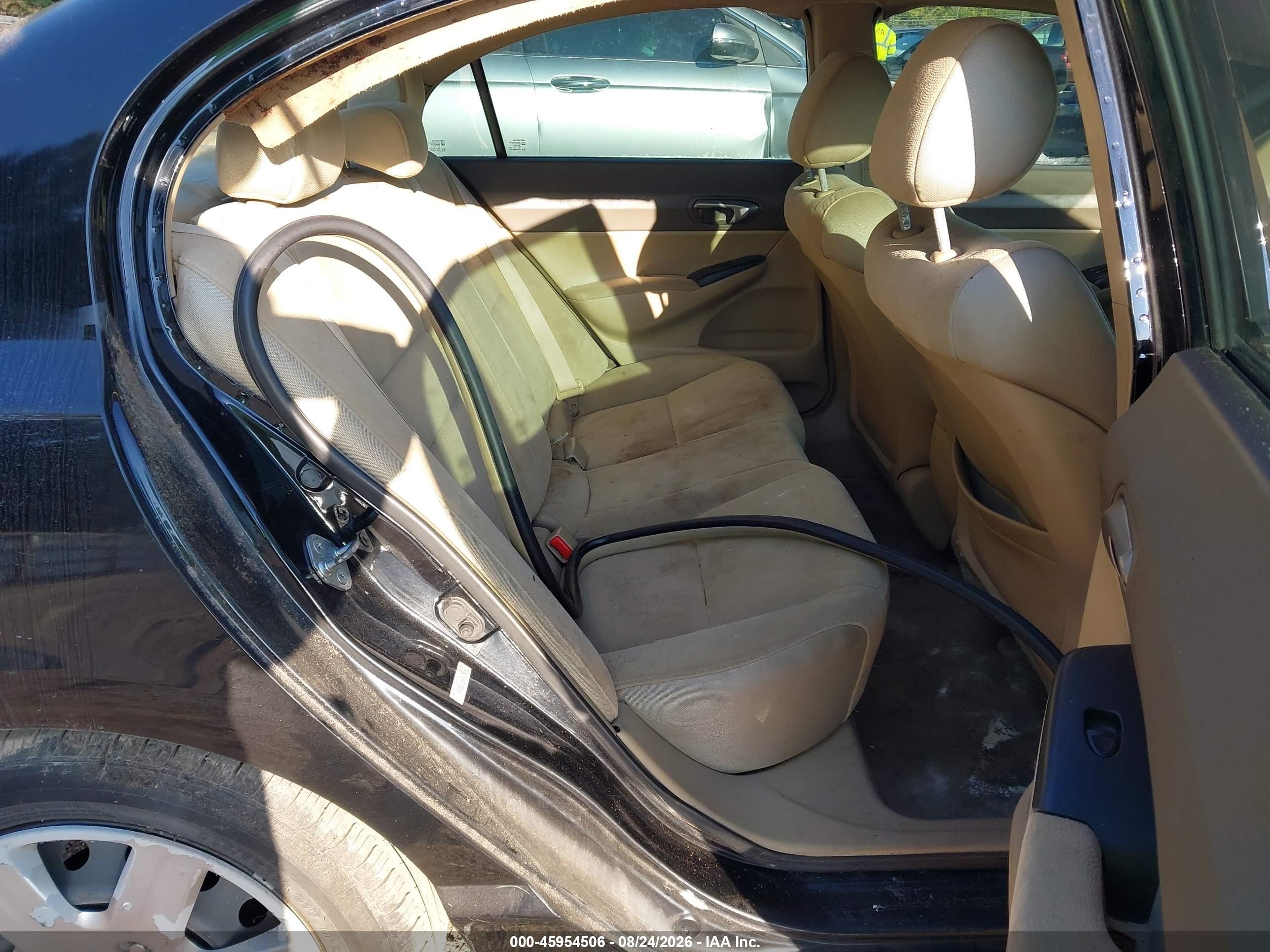 2006 Honda Civic Lx Black vin: 1HGFA15586L118002