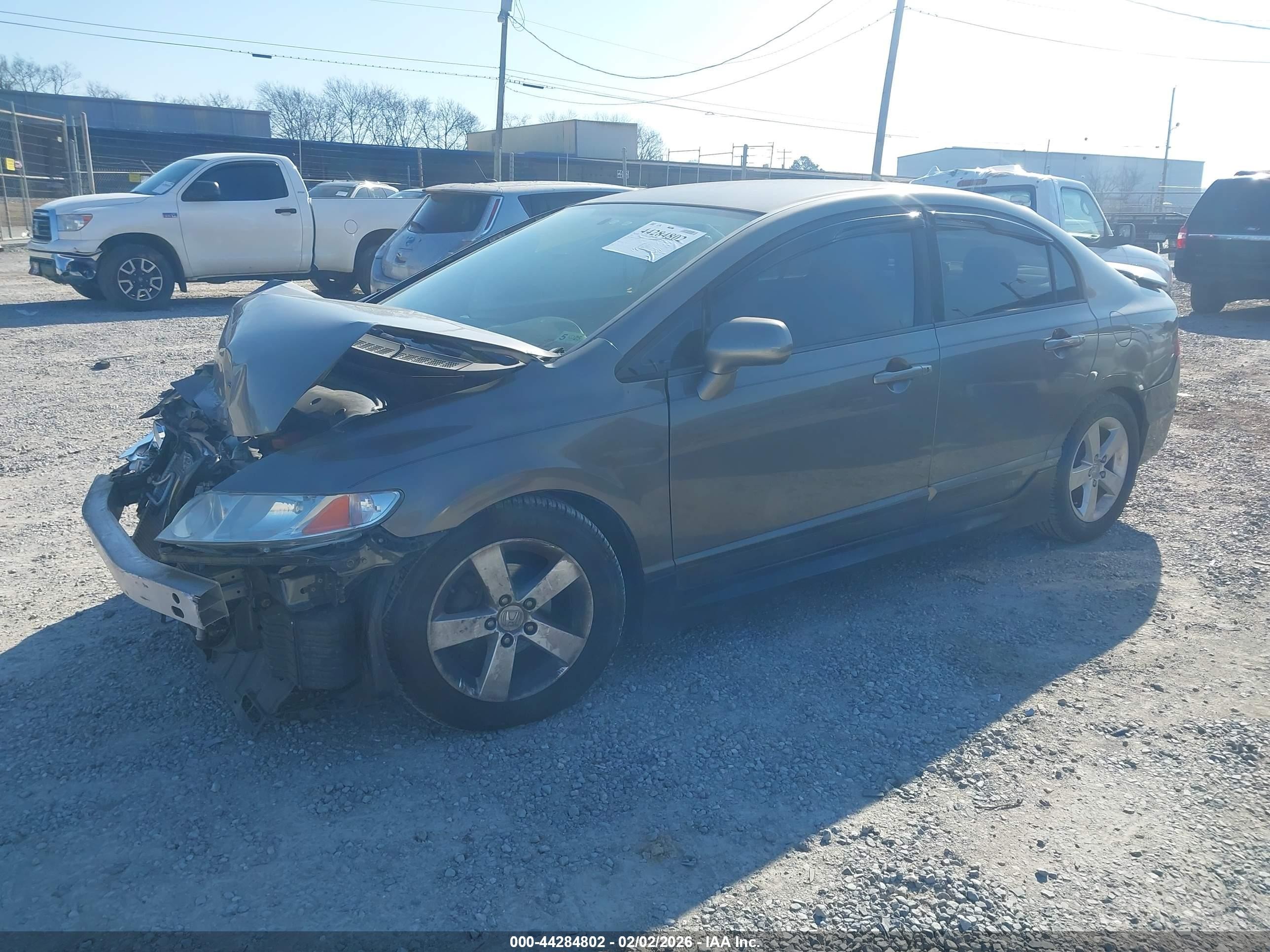 2008 Honda Civic Lx Gray vin: 1HGFA15598L040106
