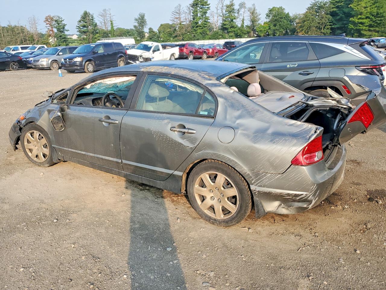 2008 Honda Civic Lx Серый vin: 1HGFA15598L077480