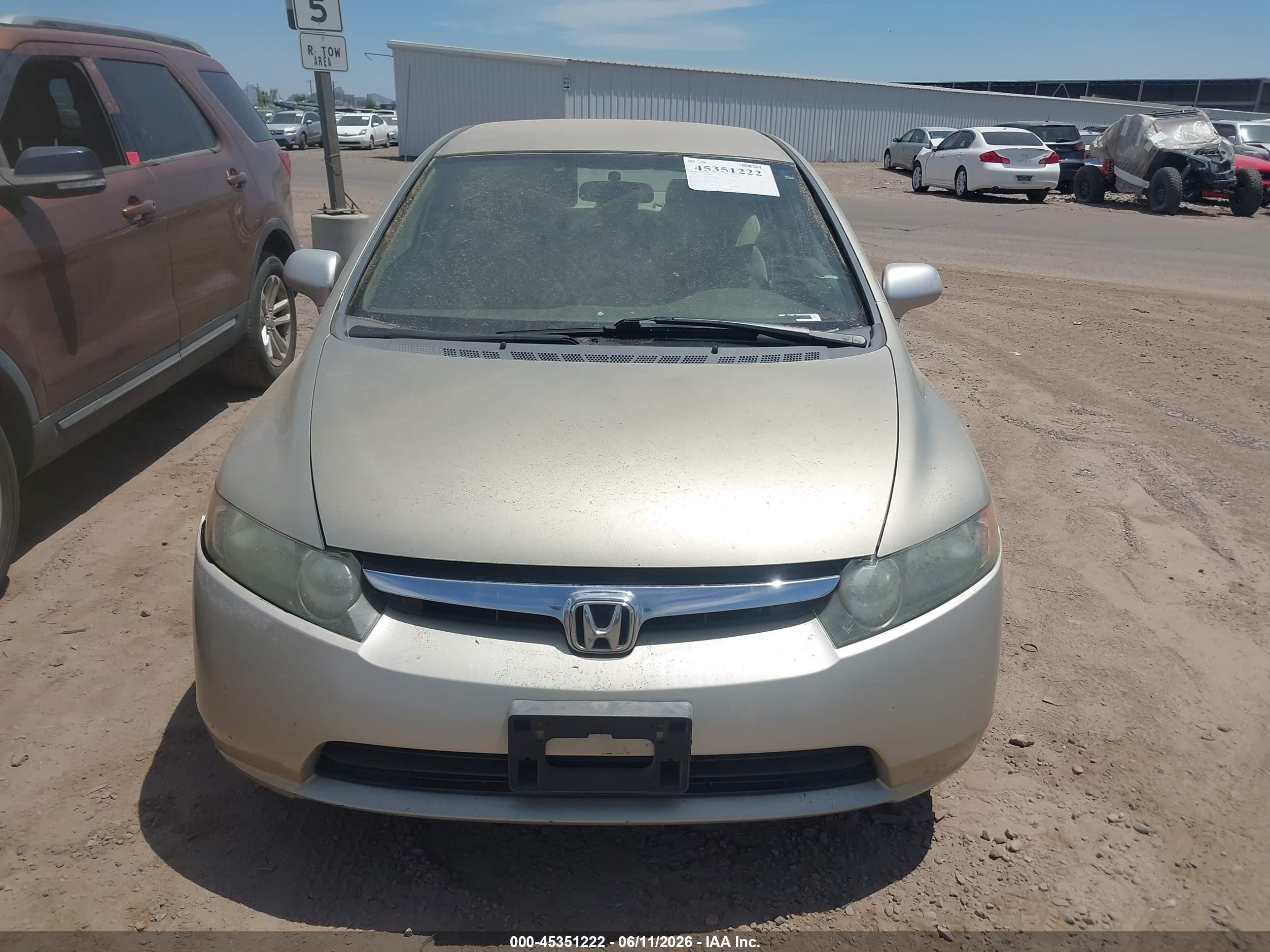 2007 Honda Civic Lx Tan vin: 1HGFA155X7L074442