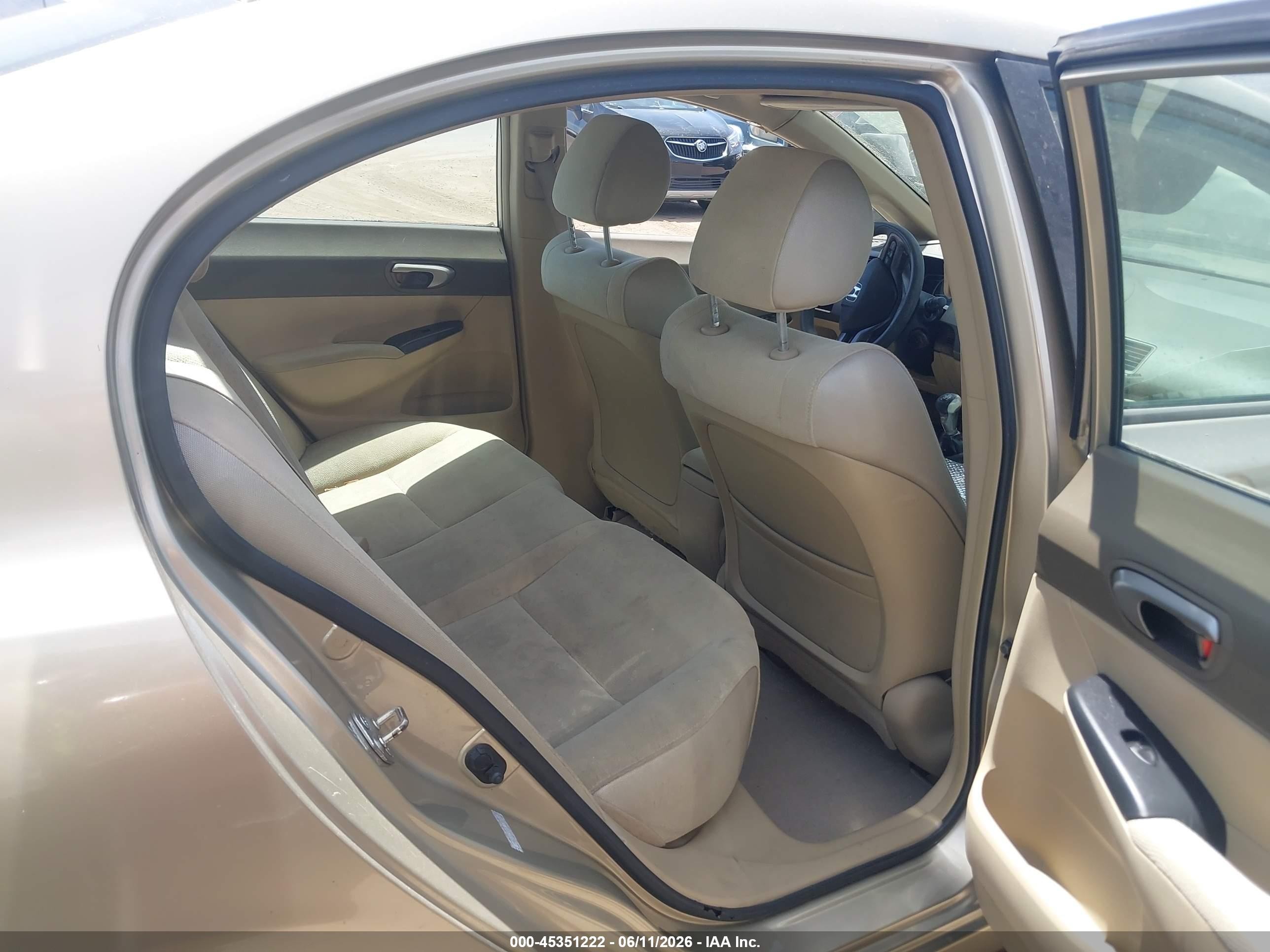 2007 Honda Civic Lx Tan vin: 1HGFA155X7L074442