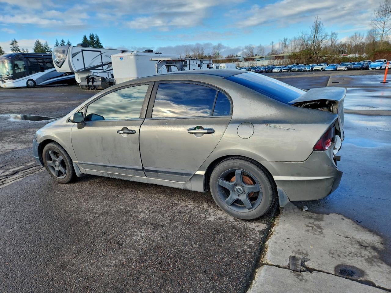 2007 Honda Civic Lx Gray vin: 1HGFA155X7L078538