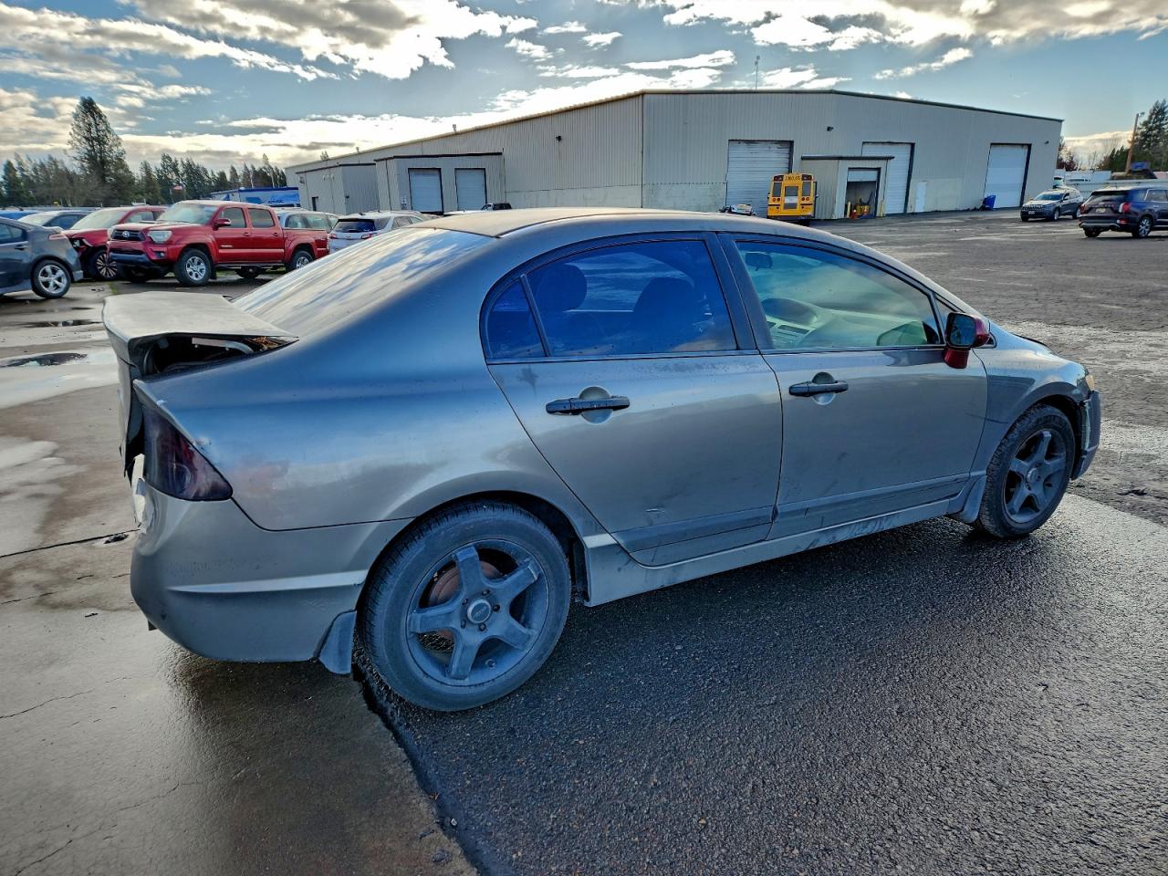 2007 Honda Civic Lx Gray vin: 1HGFA155X7L078538