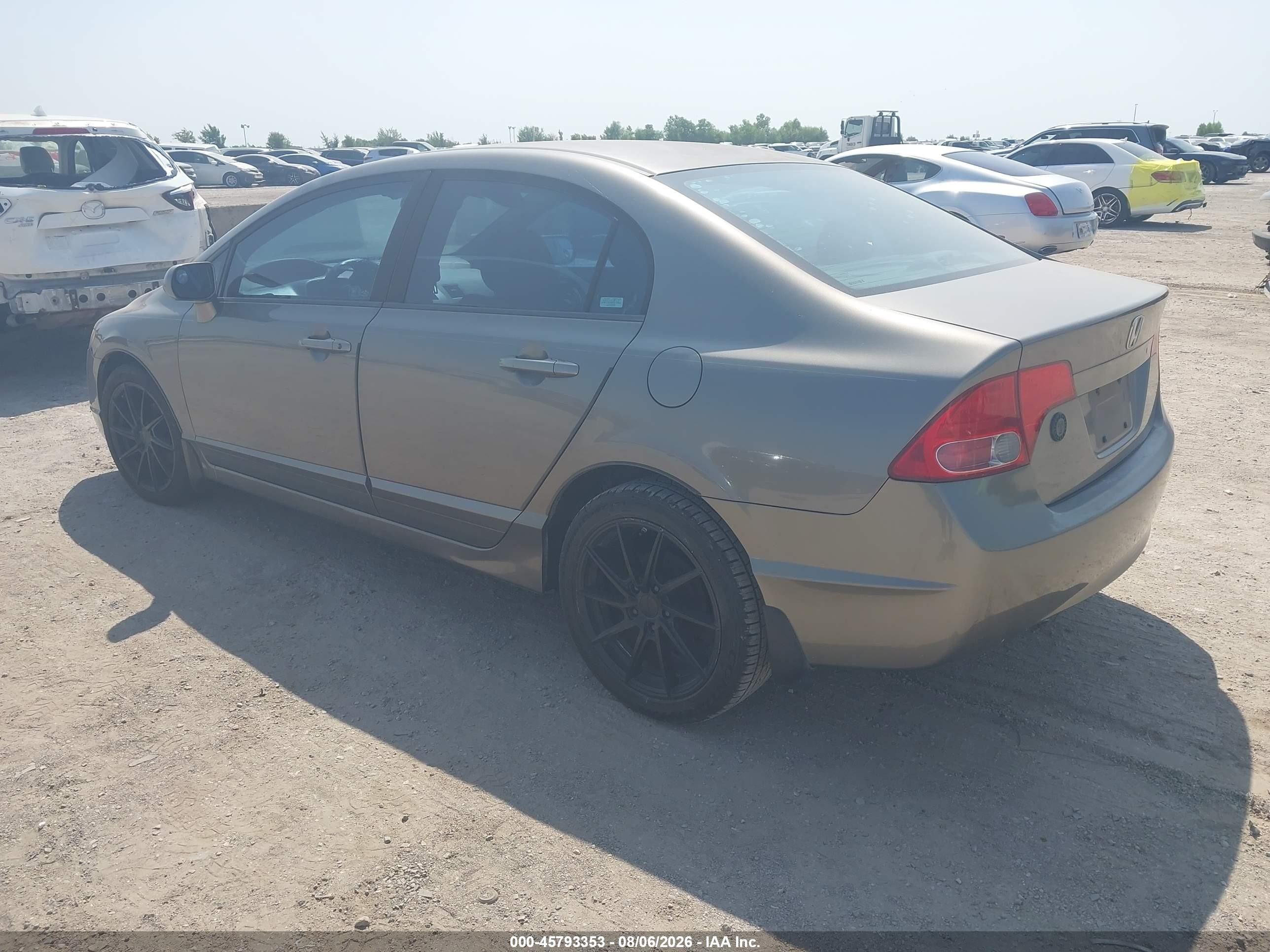 2008 Honda Civic Lx Gray vin: 1HGFA155X8L014517