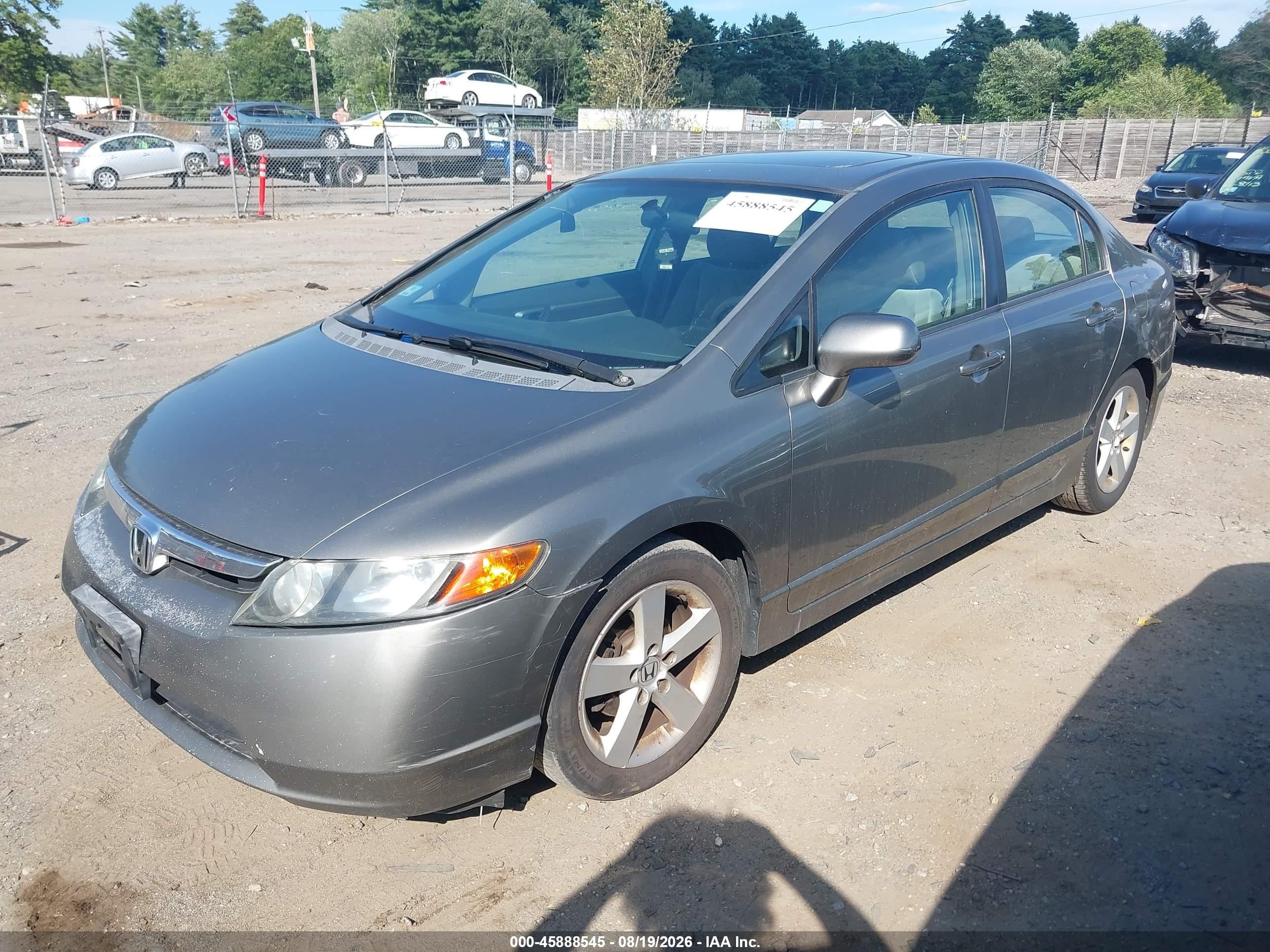 2007 Honda Civic Ex Gray vin: 1HGFA15817L074162