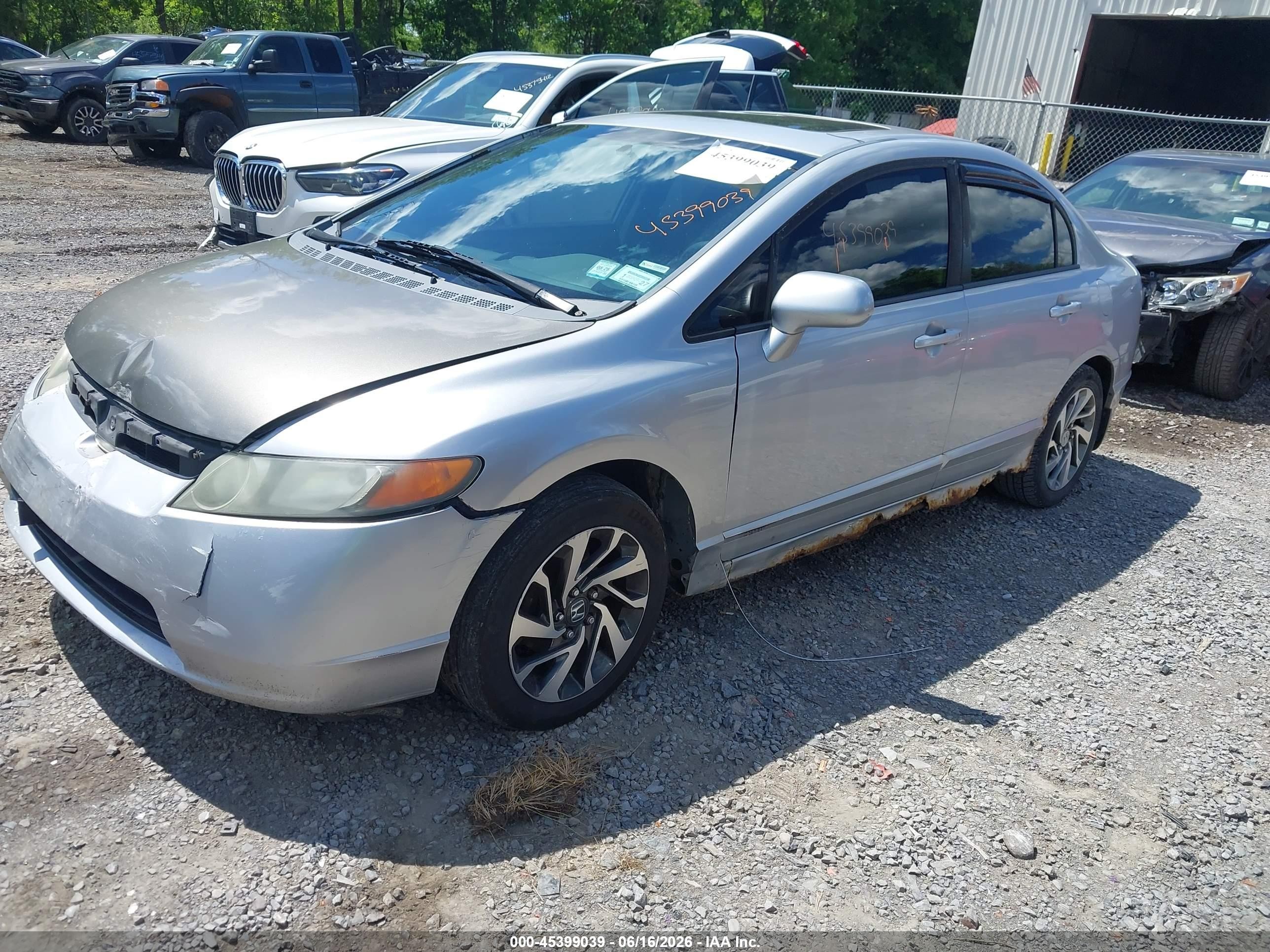 2008 Honda Civic Ex Silver vin: 1HGFA15818L099371