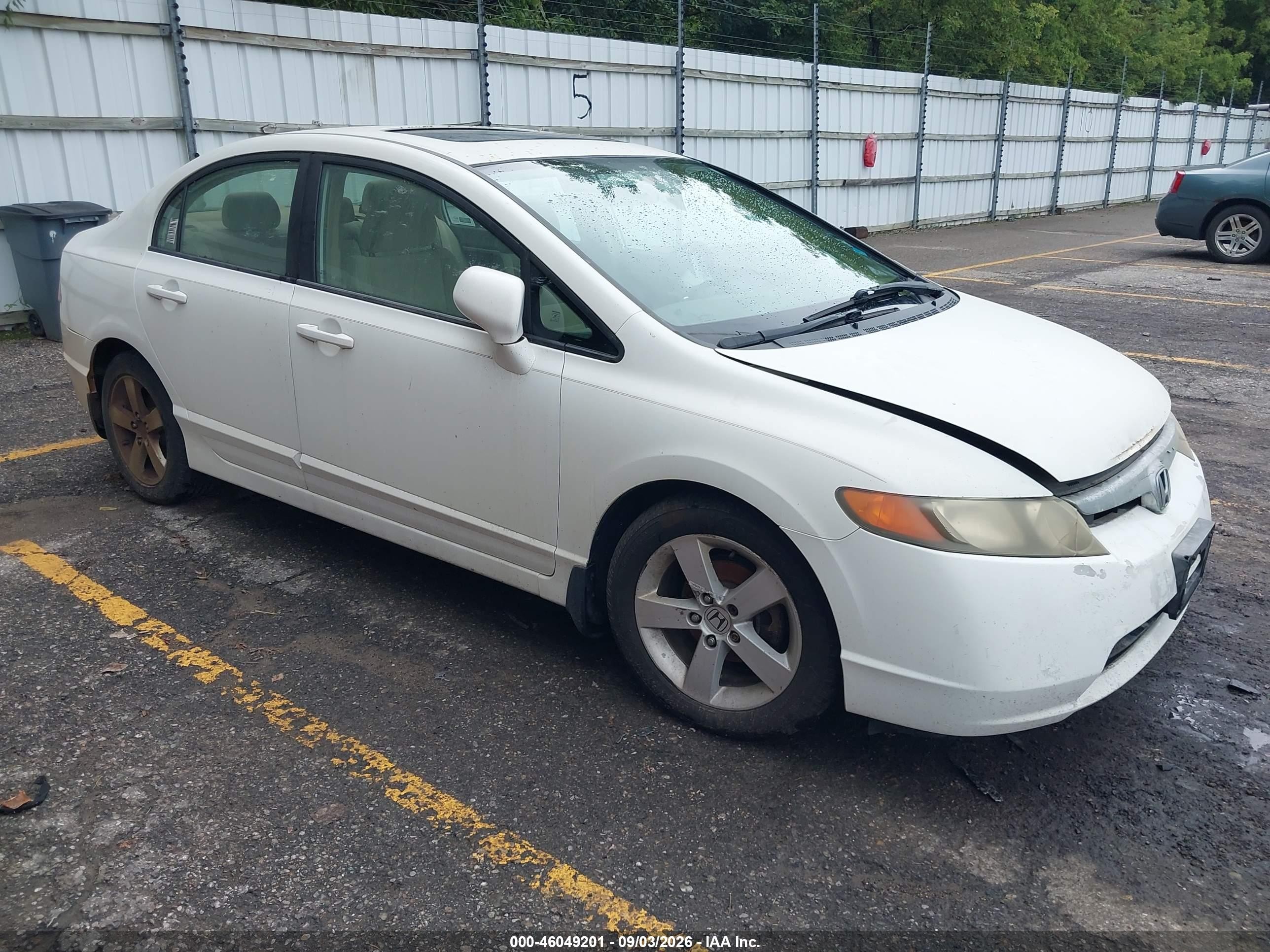 2006 Honda Civic Ex White vin: 1HGFA15826L007357