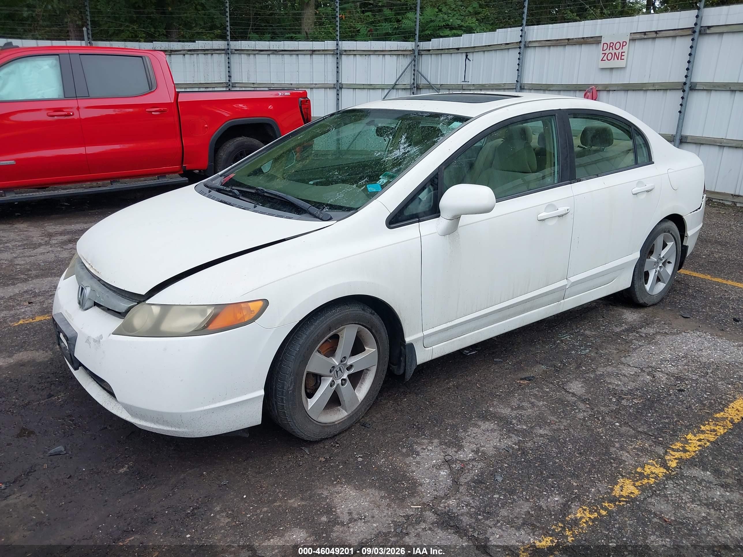 2006 Honda Civic Ex White vin: 1HGFA15826L007357