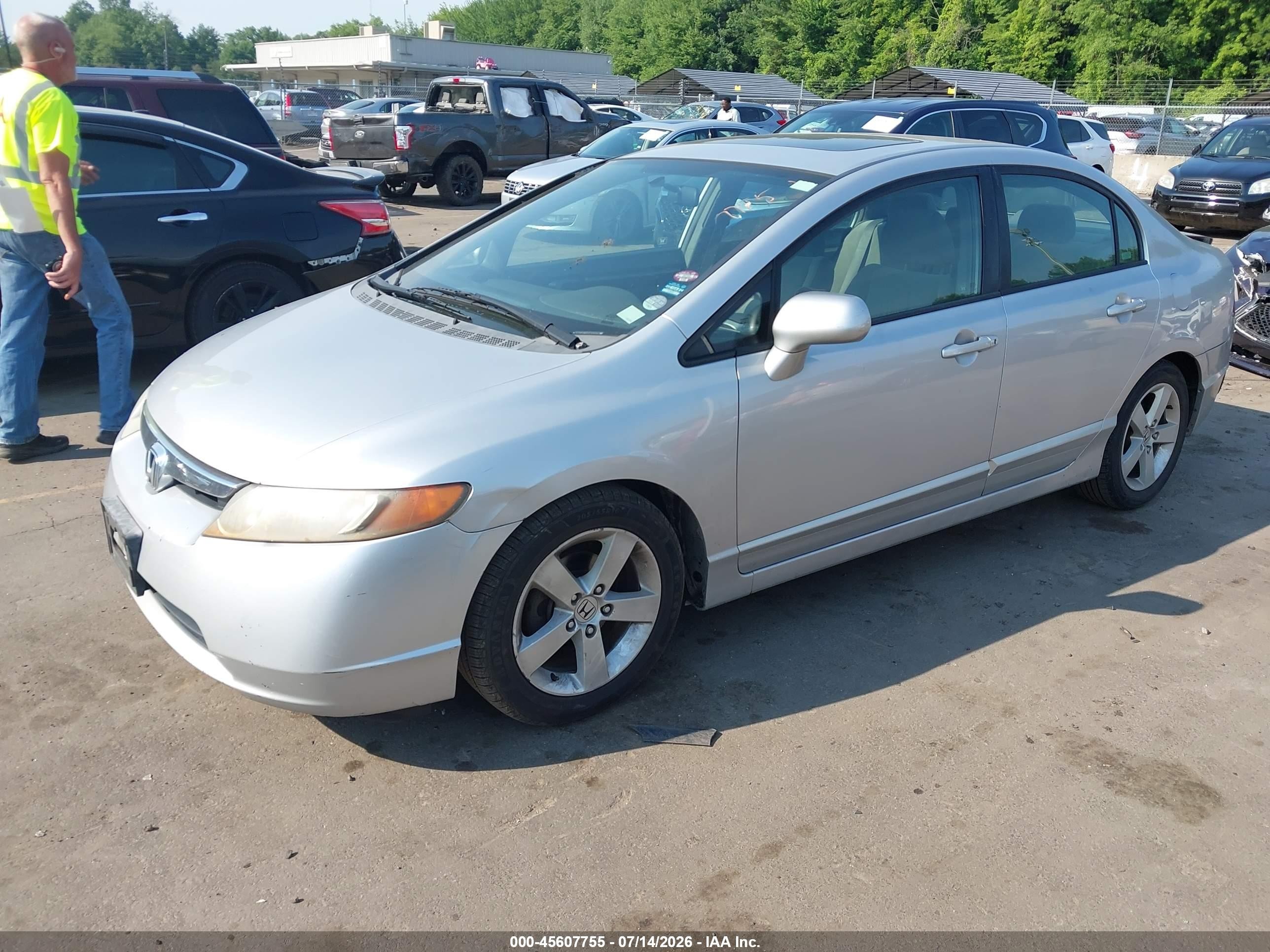 2006 Honda Civic Ex Серебряный vin: 1HGFA15826L149286