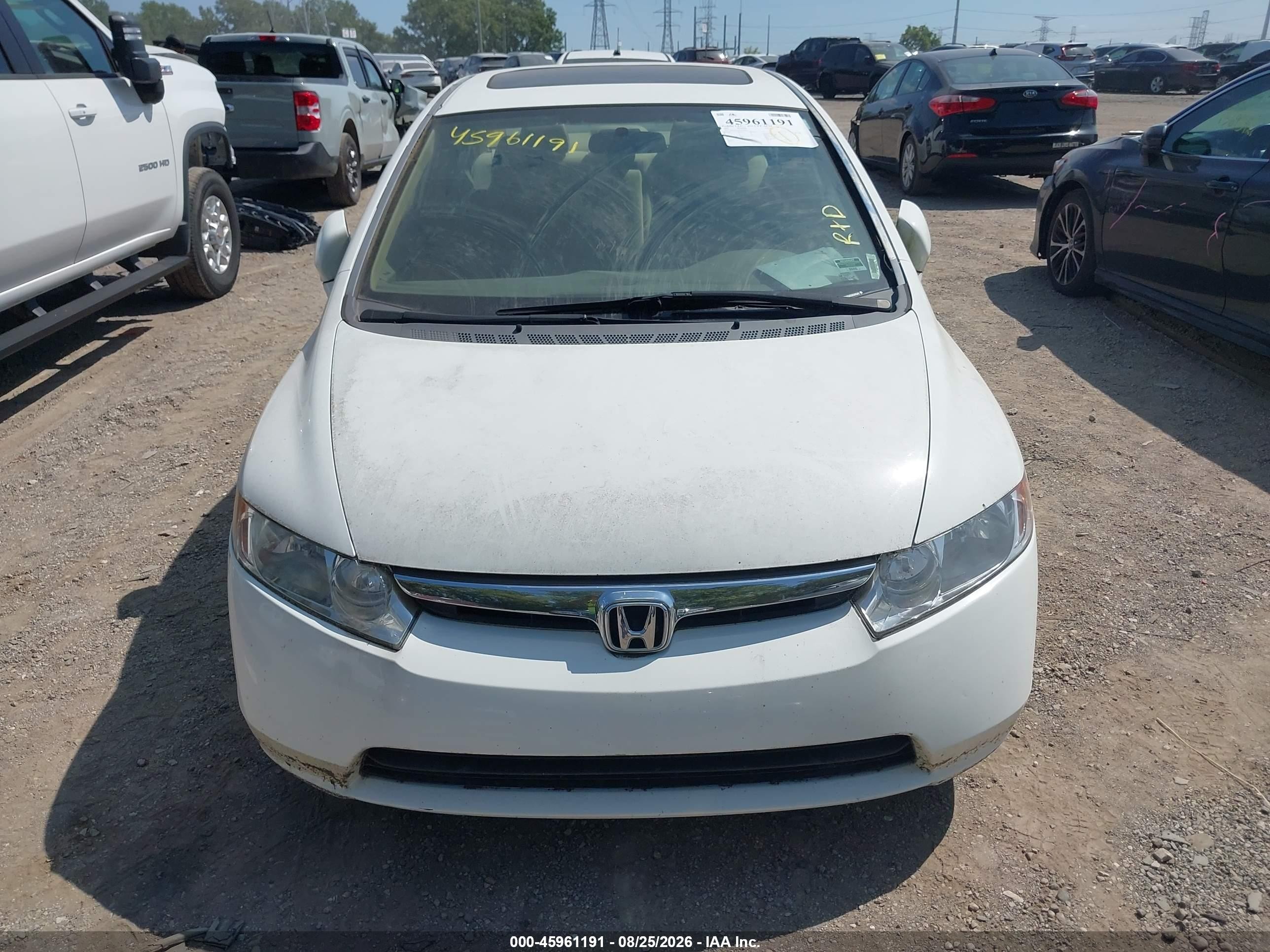 2007 Honda Civic Ex White vin: 1HGFA15827L139665