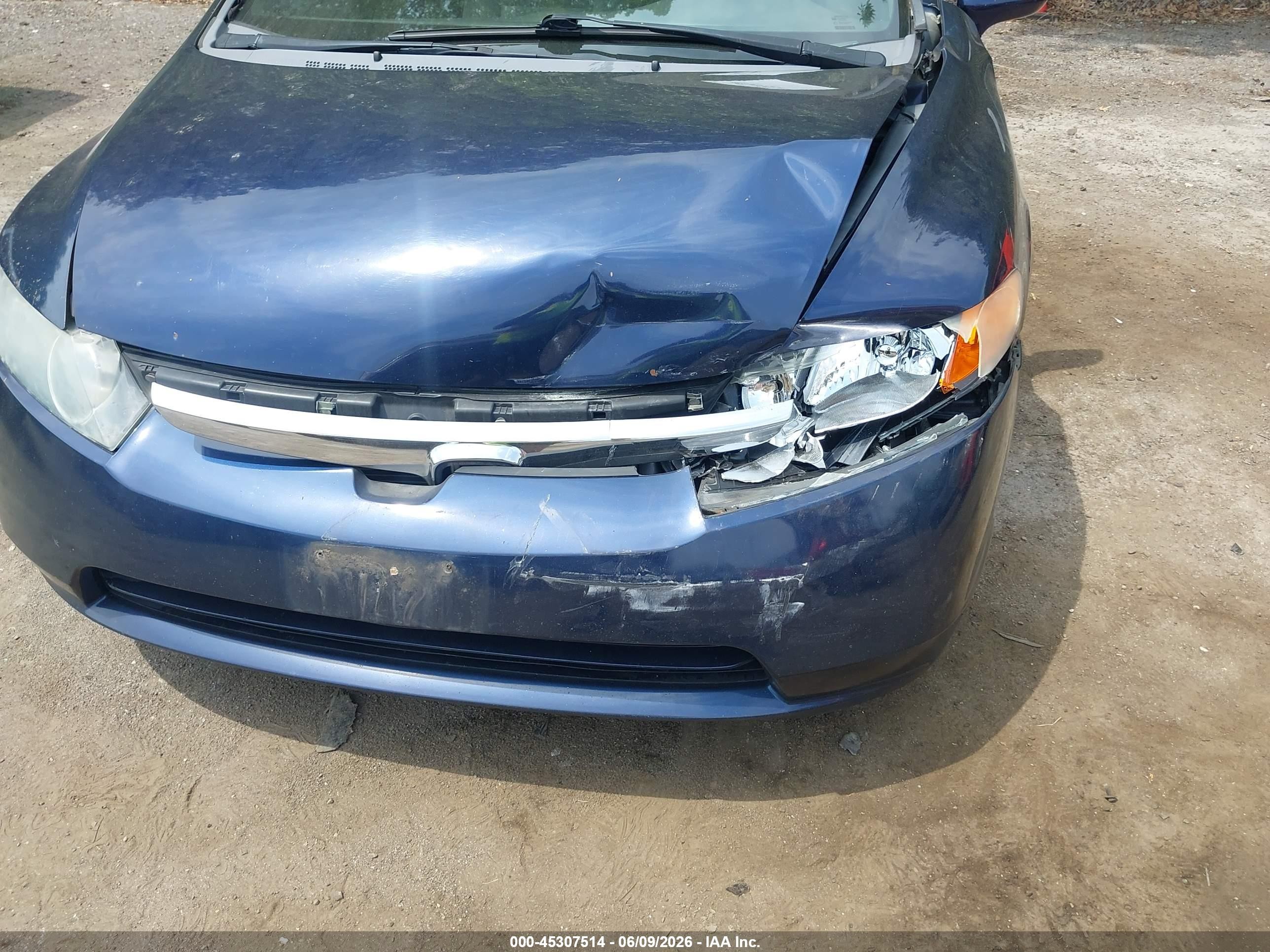 2008 Honda Civic Ex Blue vin: 1HGFA15828L082580