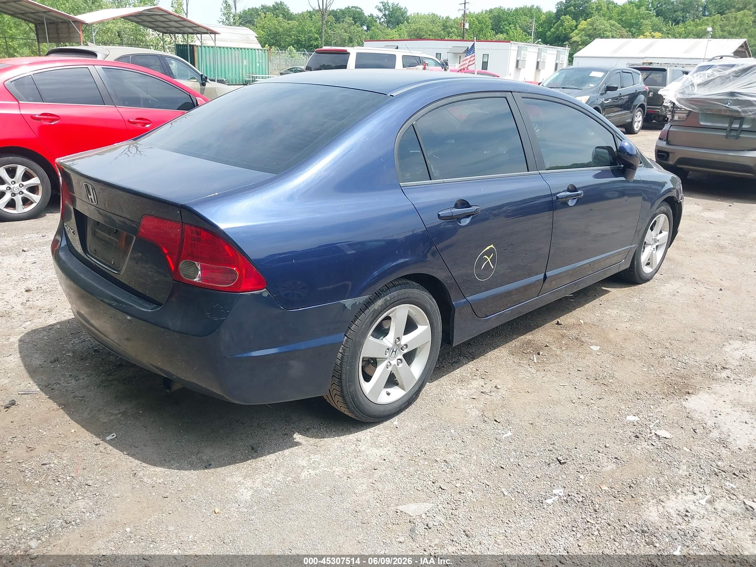 2008 Honda Civic Ex Blue vin: 1HGFA15828L082580