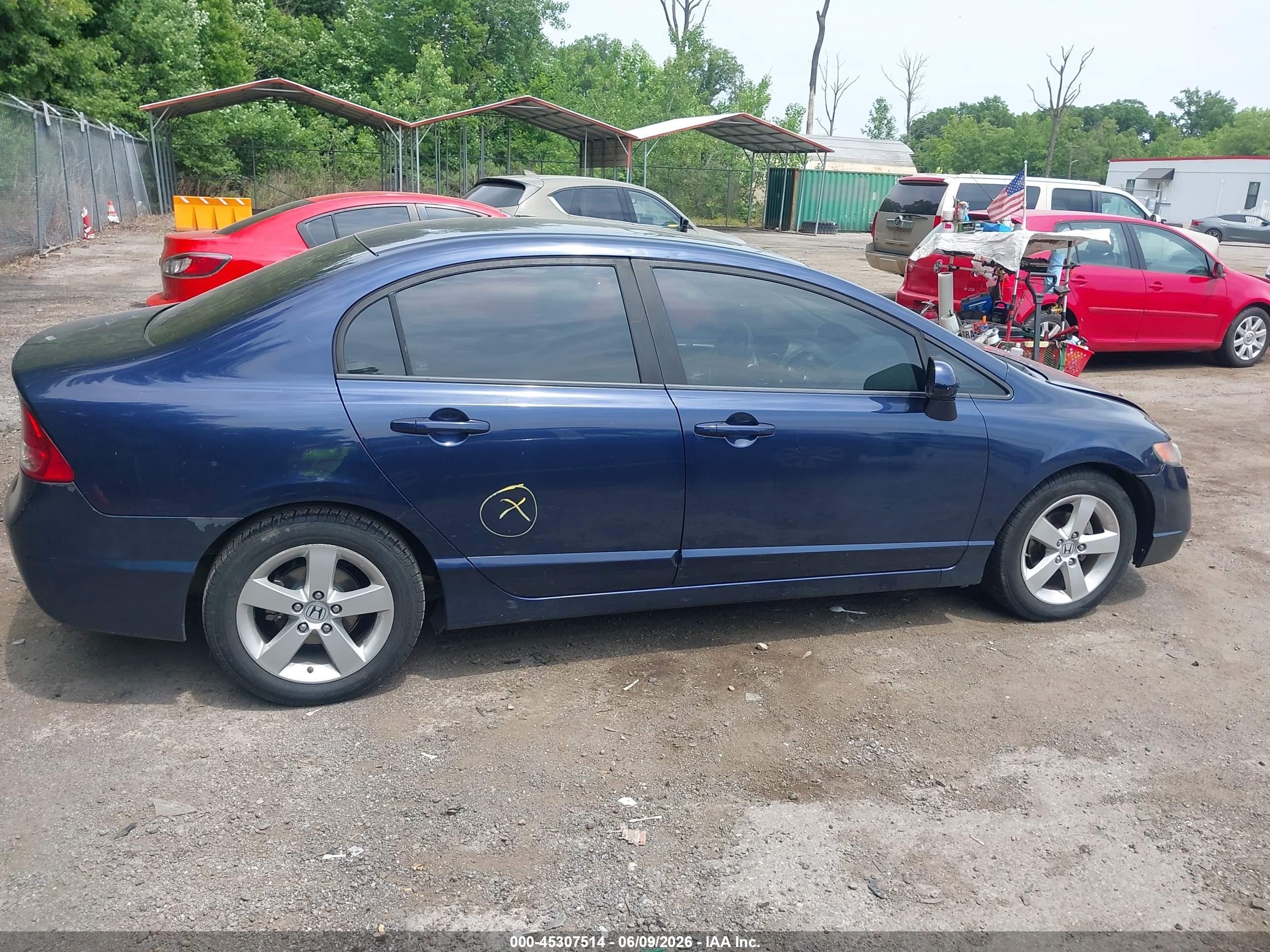 2008 Honda Civic Ex Blue vin: 1HGFA15828L082580