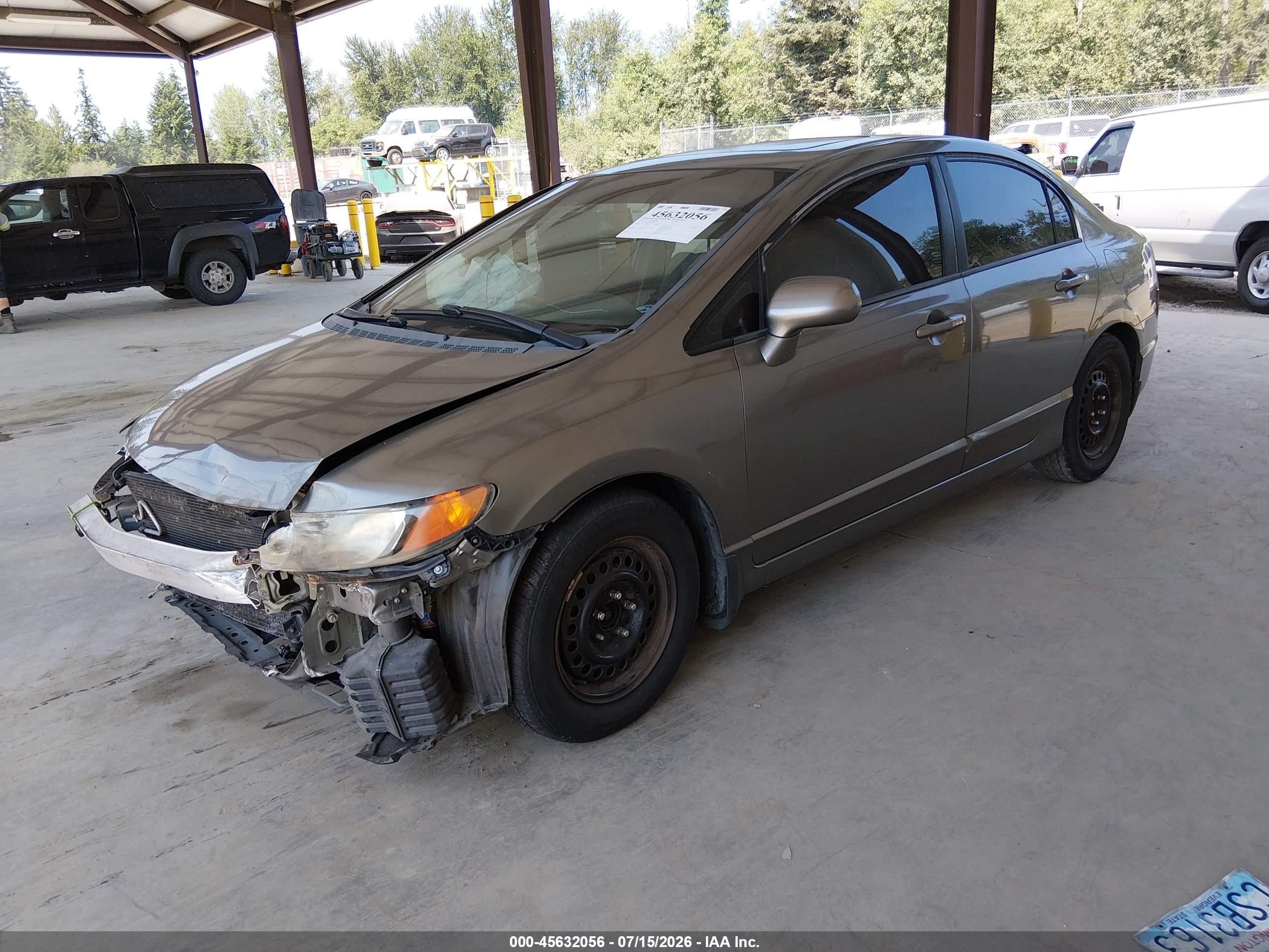 2007 Honda Civic Ex Gray vin: 1HGFA15837L082652