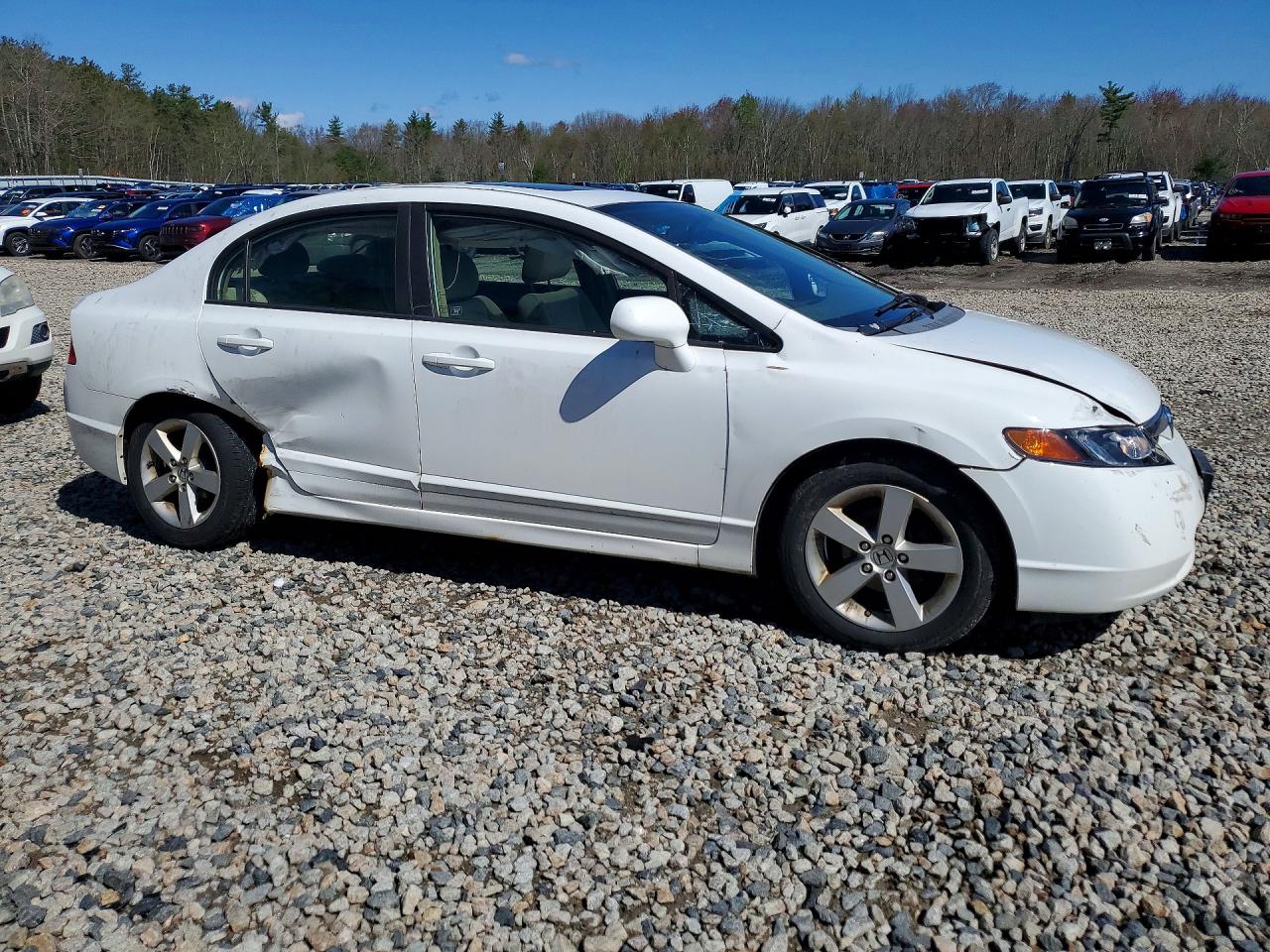 2008 Honda Civic Ex White vin: 1HGFA15838L099341